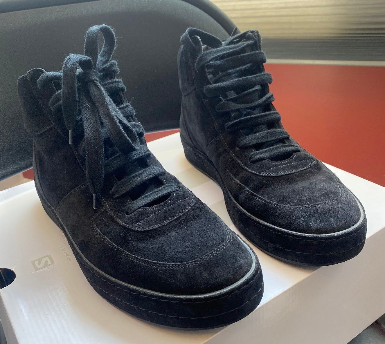 image of Ann Demeulemeester Scamosciato Ingrassato Shoes in Nero, Men's (Size 10)