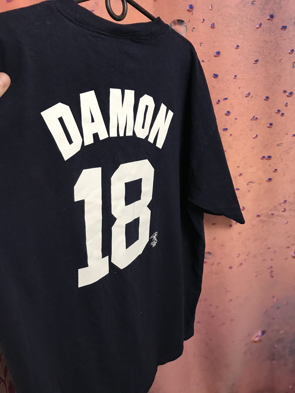 Vintage Vintage 90s New York Yankees Johnny Damon tee Size US XXL / EU 58 / 5 - 5 Thumbnail
