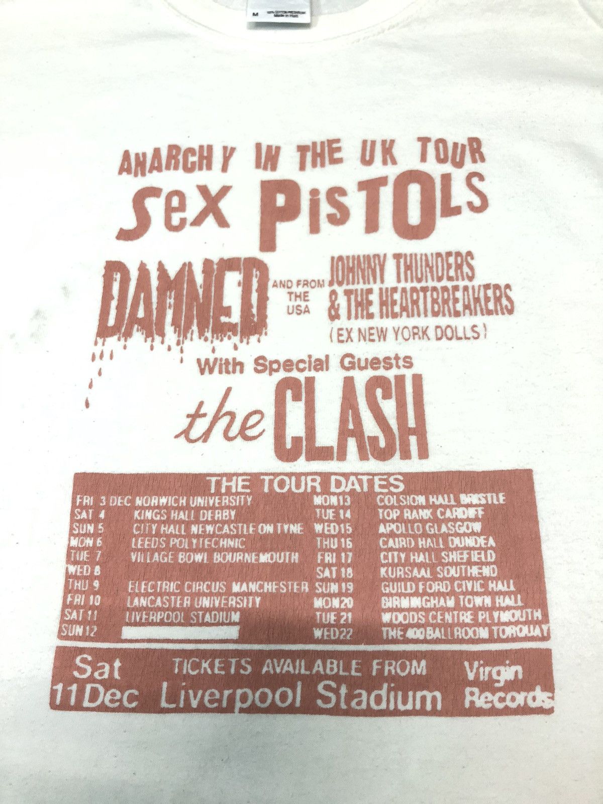 Band Tees × Vintage RARE🔥VINTAGE Y2K ANARCHY IN THE UK TOUR SHIRT Size US M / EU 48-50 / 2 - 2 Thumbnail