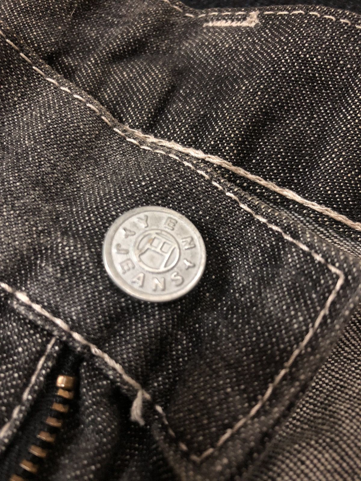 Japanese Brand × Vintage VINTAGE YEN JEANS OVER PRINT BIG LOGO DISTRESED DENIM Size US 32 / EU 48 - 4 Thumbnail