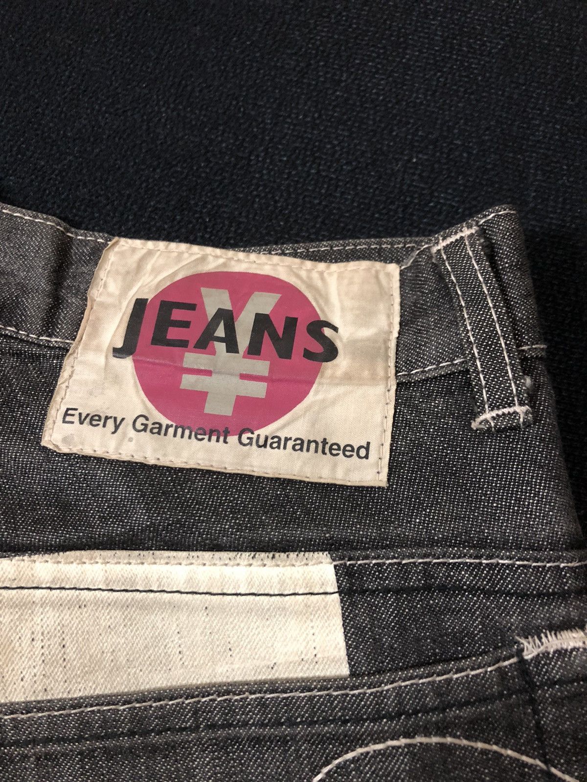 Japanese Brand × Vintage VINTAGE YEN JEANS OVER PRINT BIG LOGO DISTRESED DENIM Size US 32 / EU 48 - 11 Thumbnail