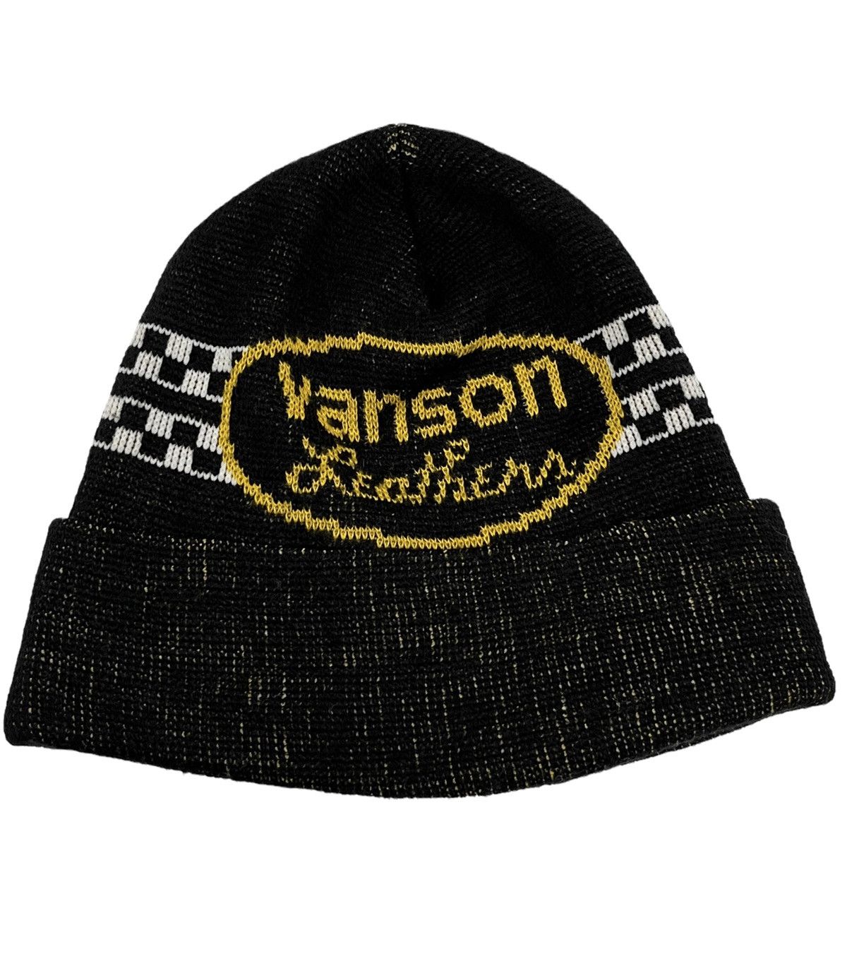 Vanson Leathers × Vintage 🏁🔥Vintage VANSON LEATHER Acrylic~Nylon Beanie Made In USA Size ONE SIZE - 4 Thumbnail