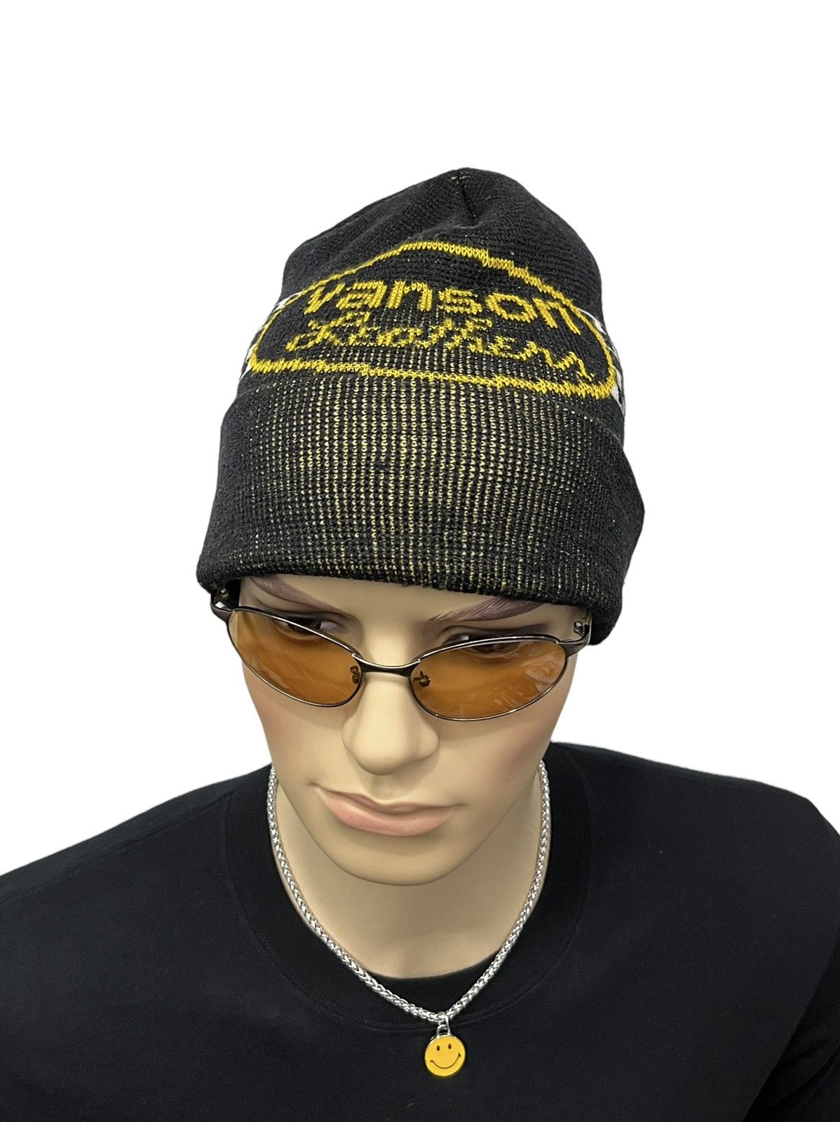 Vanson Leathers × Vintage 🏁🔥Vintage VANSON LEATHER Acrylic~Nylon Beanie Made In USA Size ONE SIZE - 2 Thumbnail