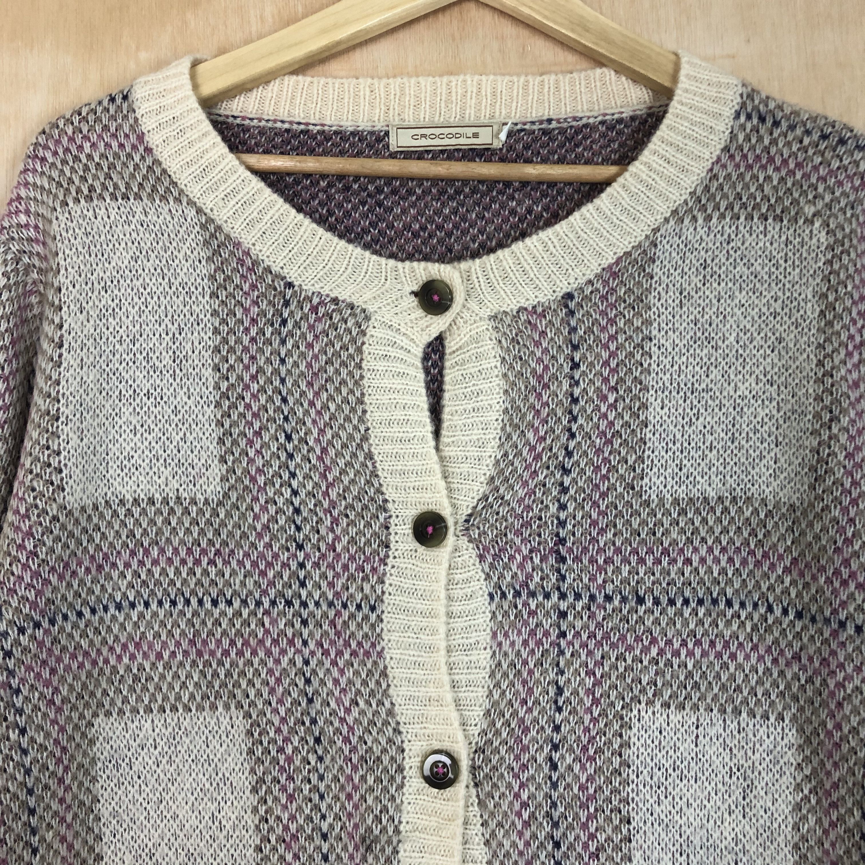 Japanese Brand DLL Crocodile checkered knitwear vintage japan #c040 Size US L / EU 52-54 / 3 - 8 Thumbnail