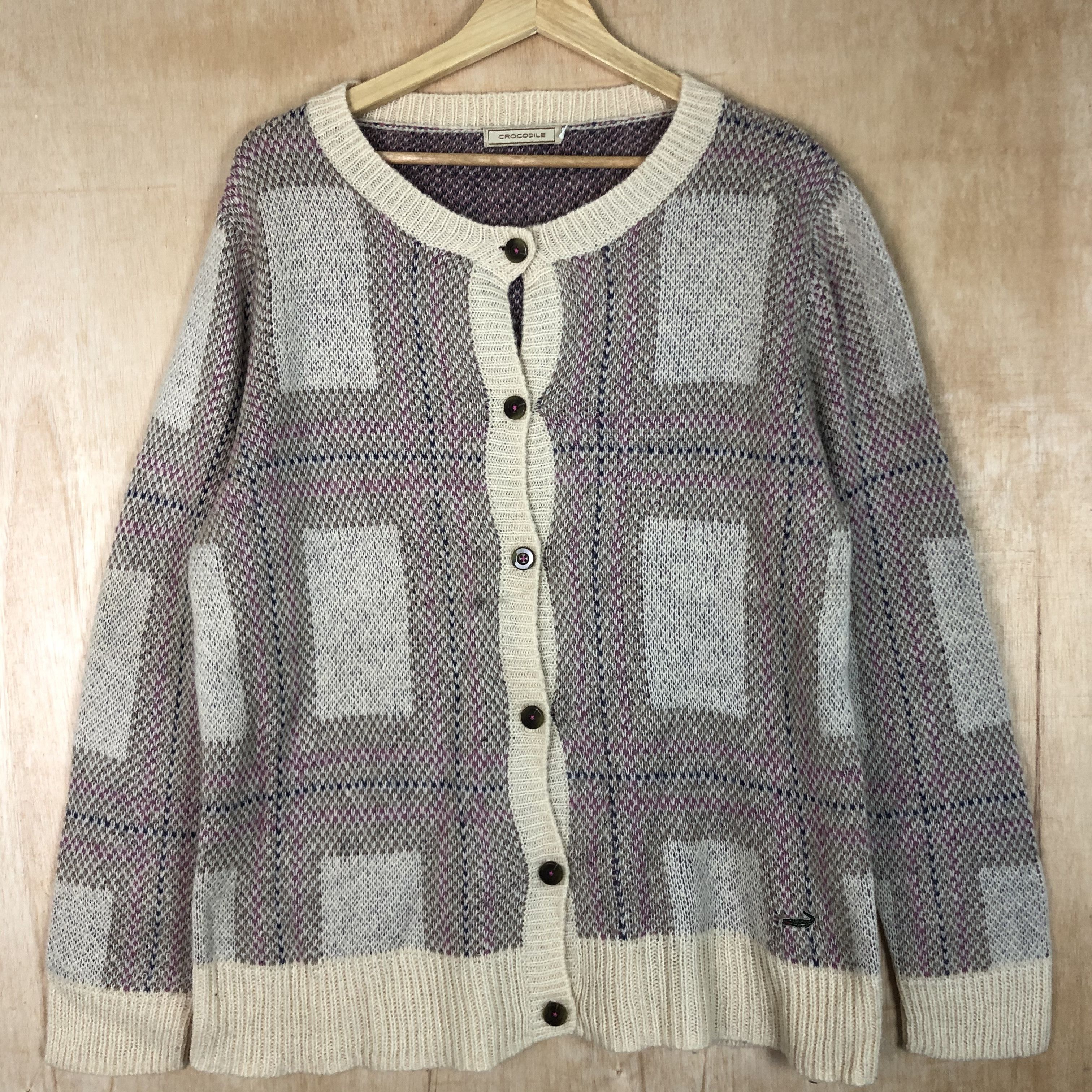 Japanese Brand DLL Crocodile checkered knitwear vintage japan #c040 Size US L / EU 52-54 / 3 - 2 Thumbnail