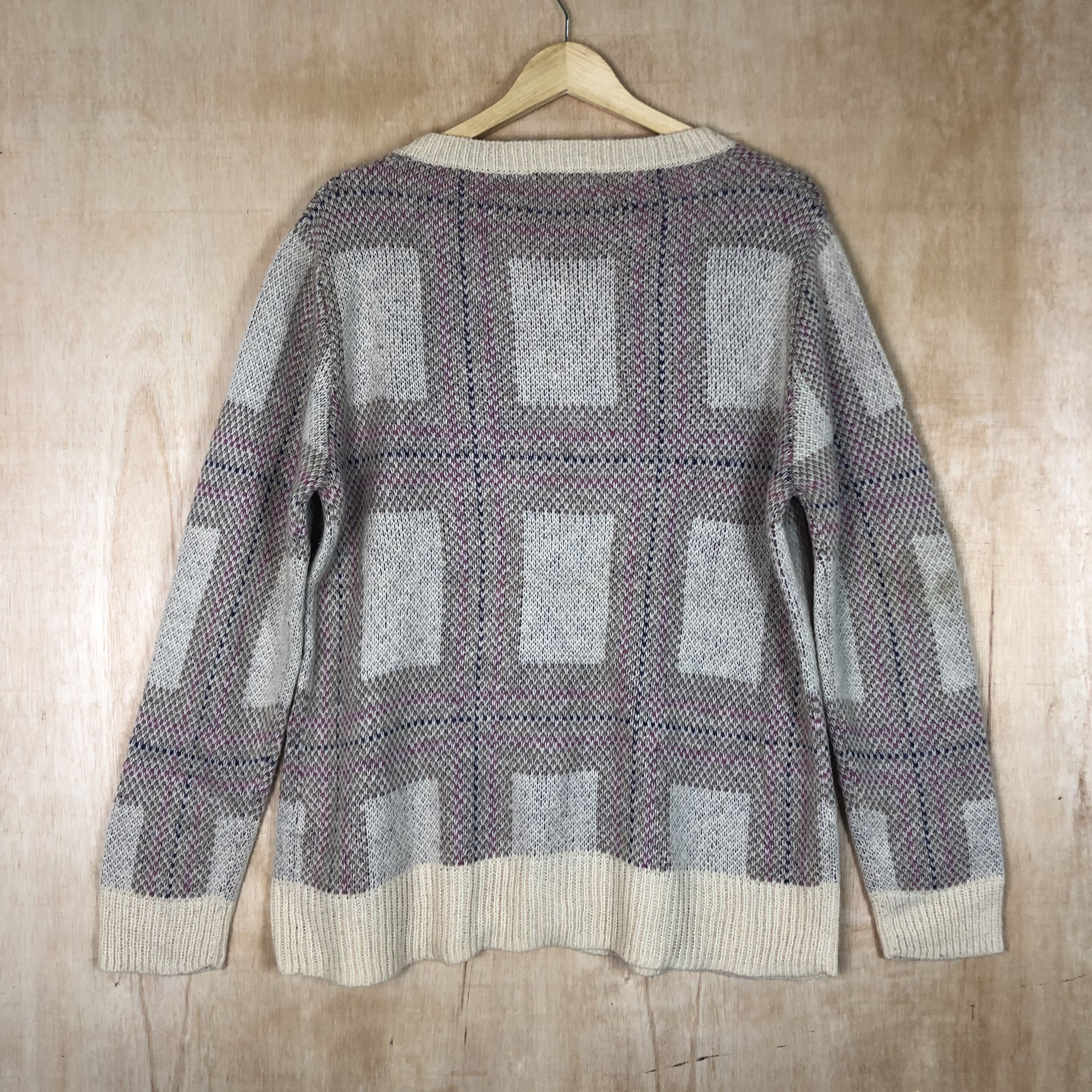 Japanese Brand DLL Crocodile checkered knitwear vintage japan #c040 Size US L / EU 52-54 / 3 - 11 Thumbnail