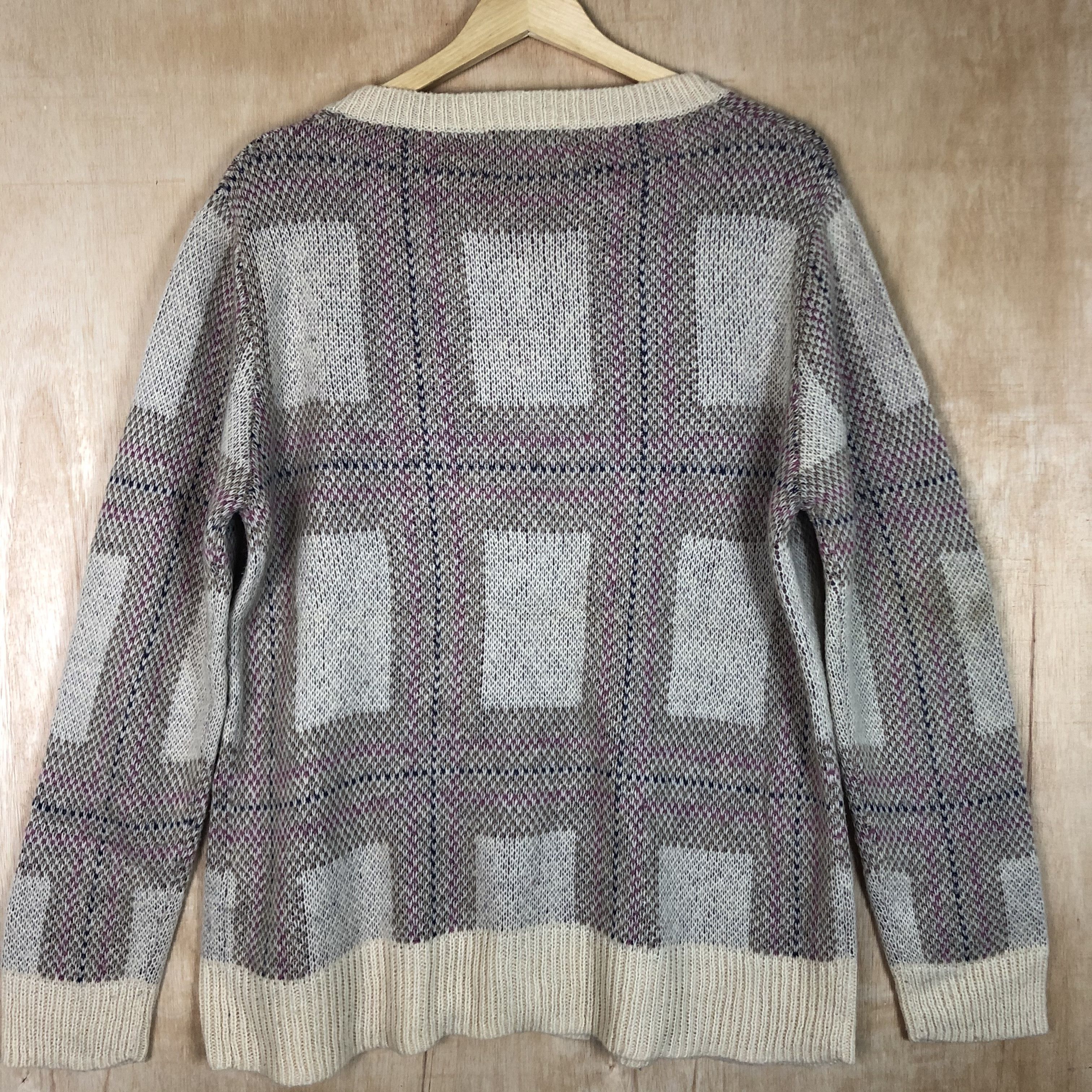 Japanese Brand DLL Crocodile checkered knitwear vintage japan #c040 Size US L / EU 52-54 / 3 - 13 Thumbnail