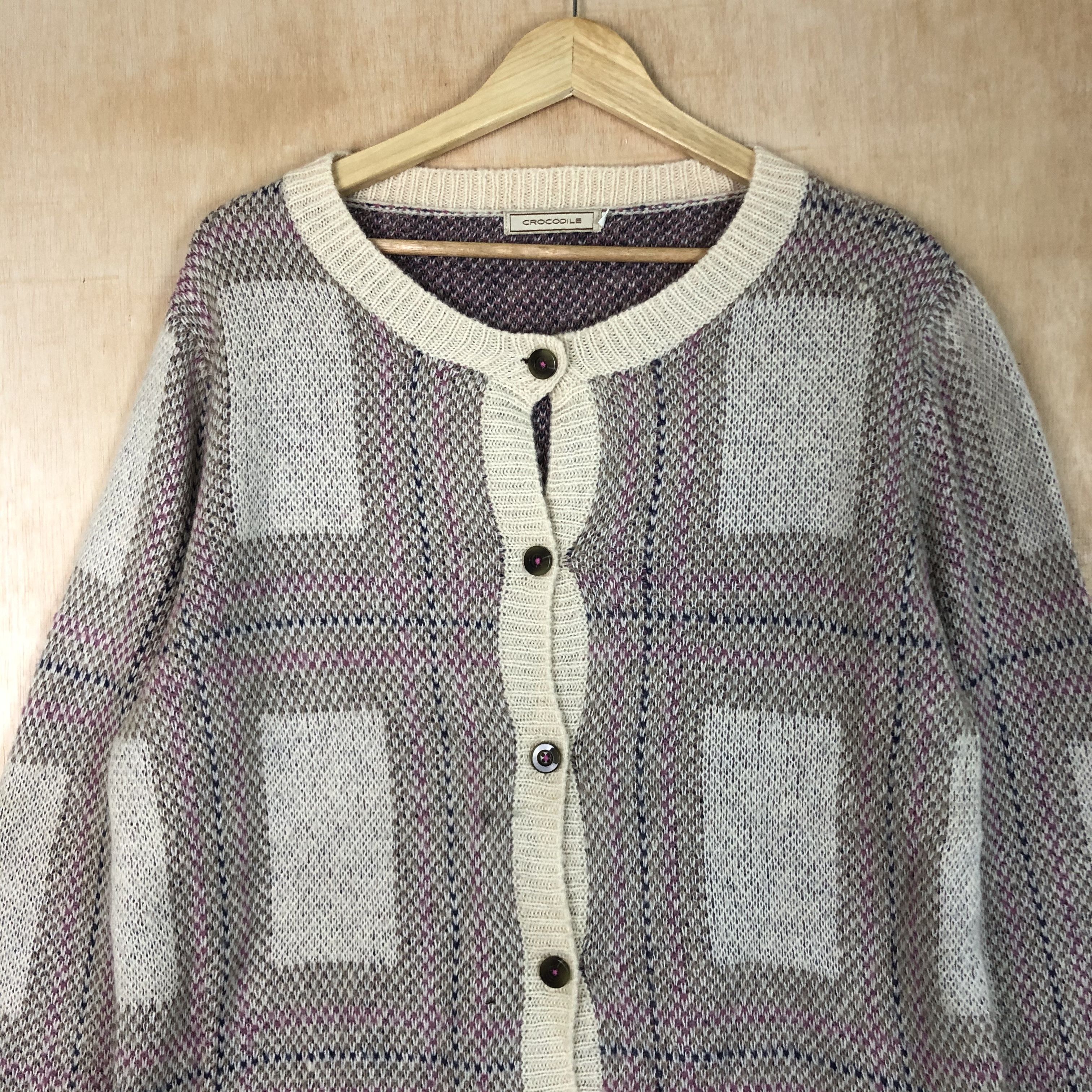Japanese Brand DLL Crocodile checkered knitwear vintage japan #c040 Size US L / EU 52-54 / 3 - 4 Thumbnail