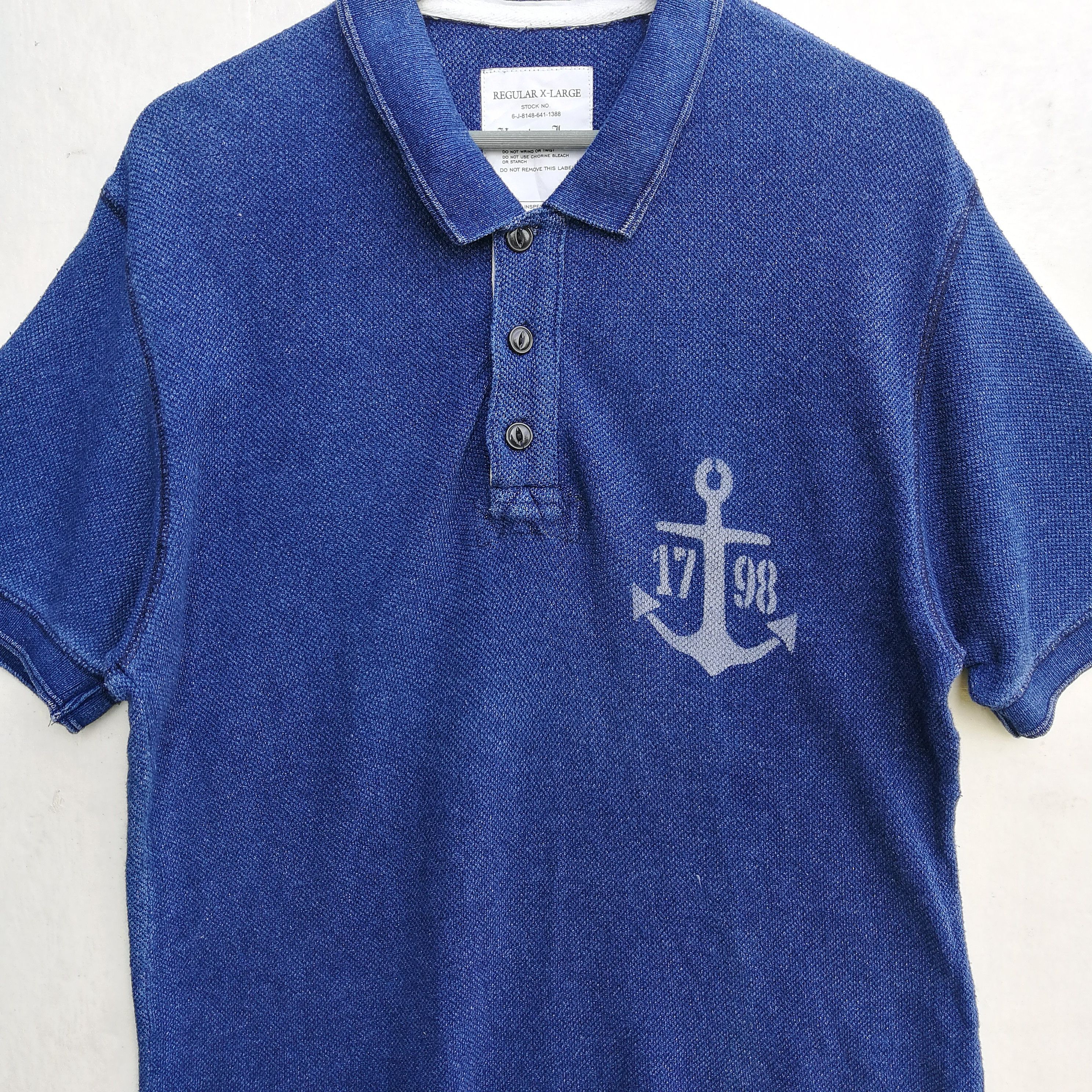 Japanese Brand Japanesebrand Shirt Half Button Indigo Size US L / EU 52-54 / 3 - 8 Thumbnail