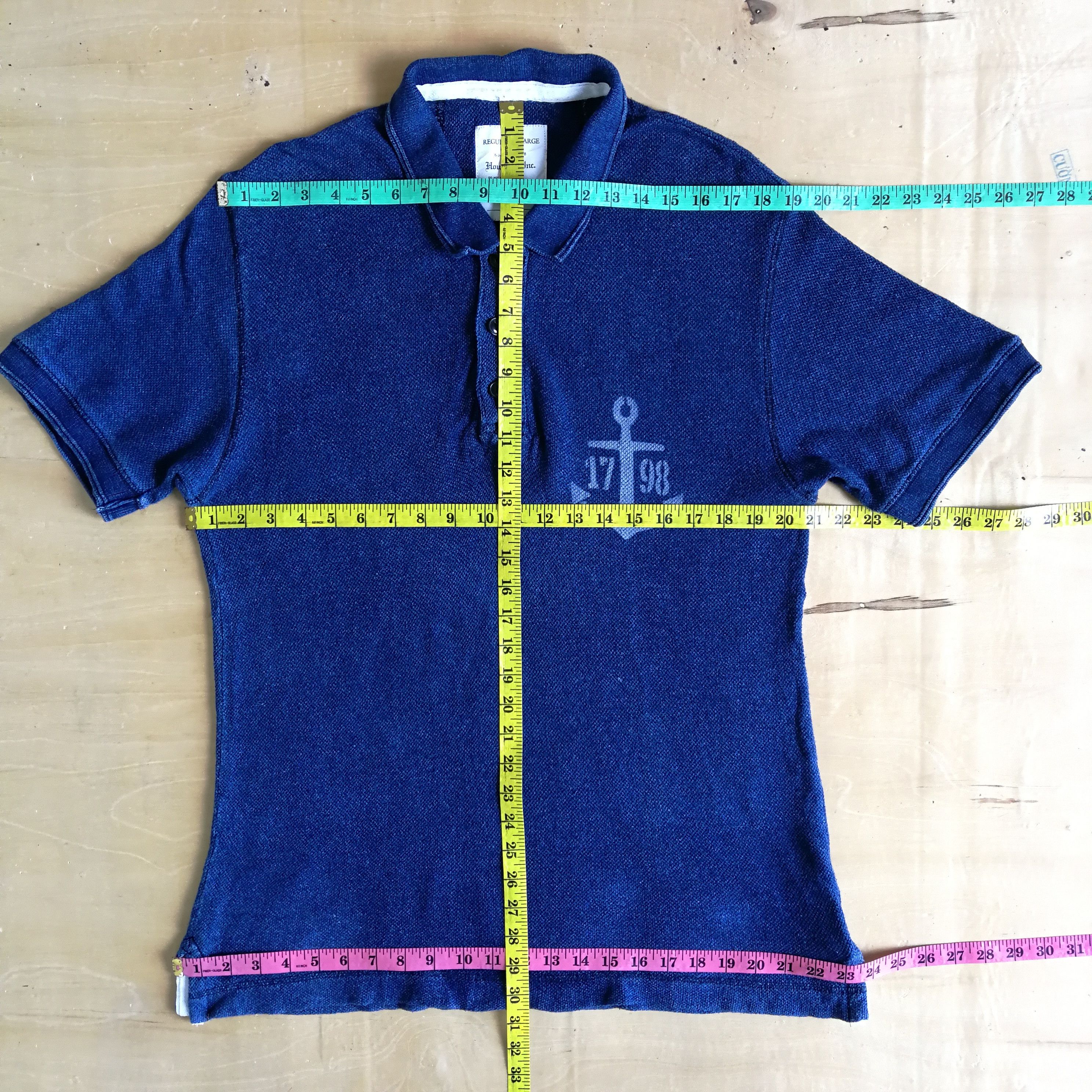 Japanese Brand Japanesebrand Shirt Half Button Indigo Size US L / EU 52-54 / 3 - 14 Thumbnail