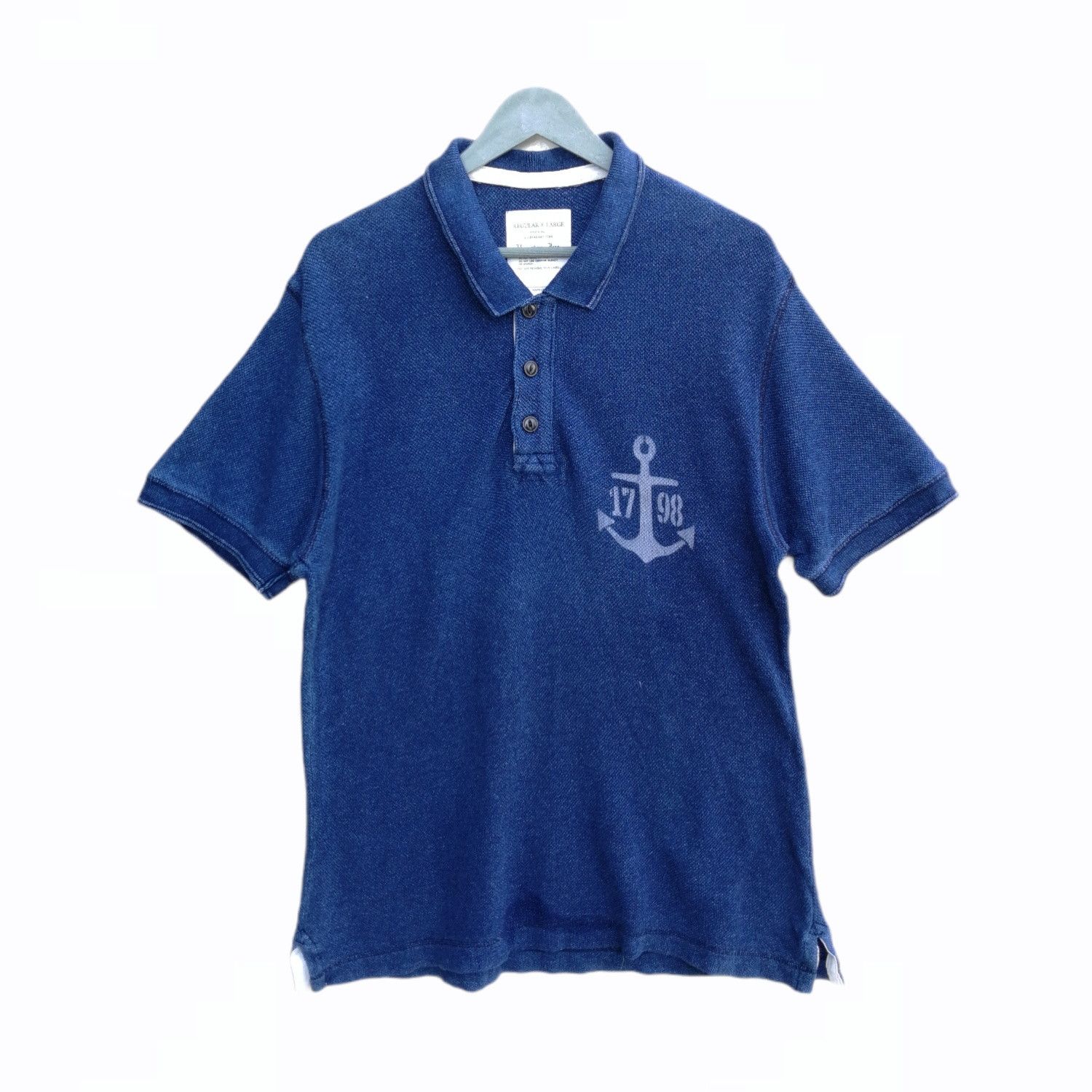 Japanese Brand Japanesebrand Shirt Half Button Indigo Size US L / EU 52-54 / 3 - 1 Thumbnail
