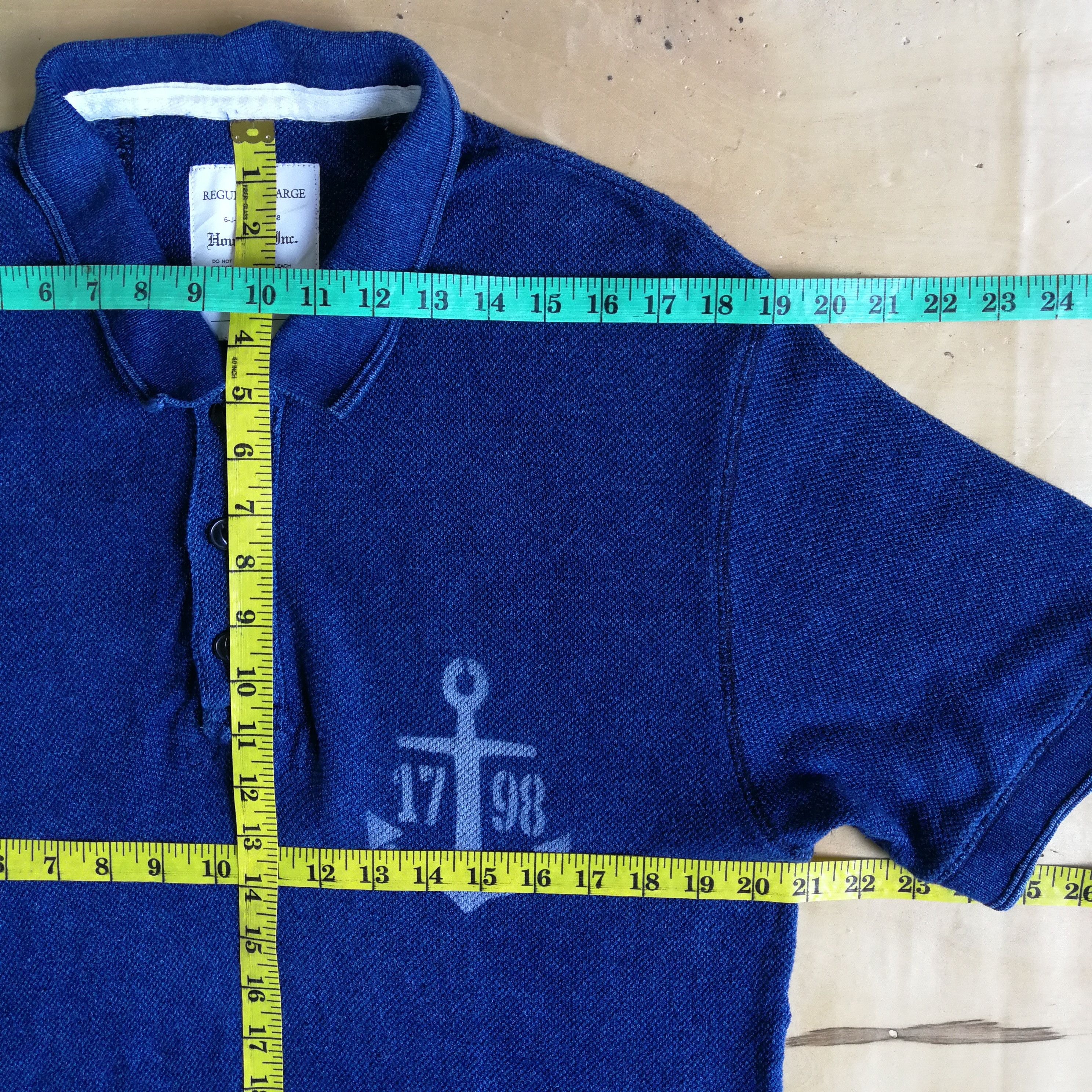 Japanese Brand Japanesebrand Shirt Half Button Indigo Size US L / EU 52-54 / 3 - 15 Thumbnail