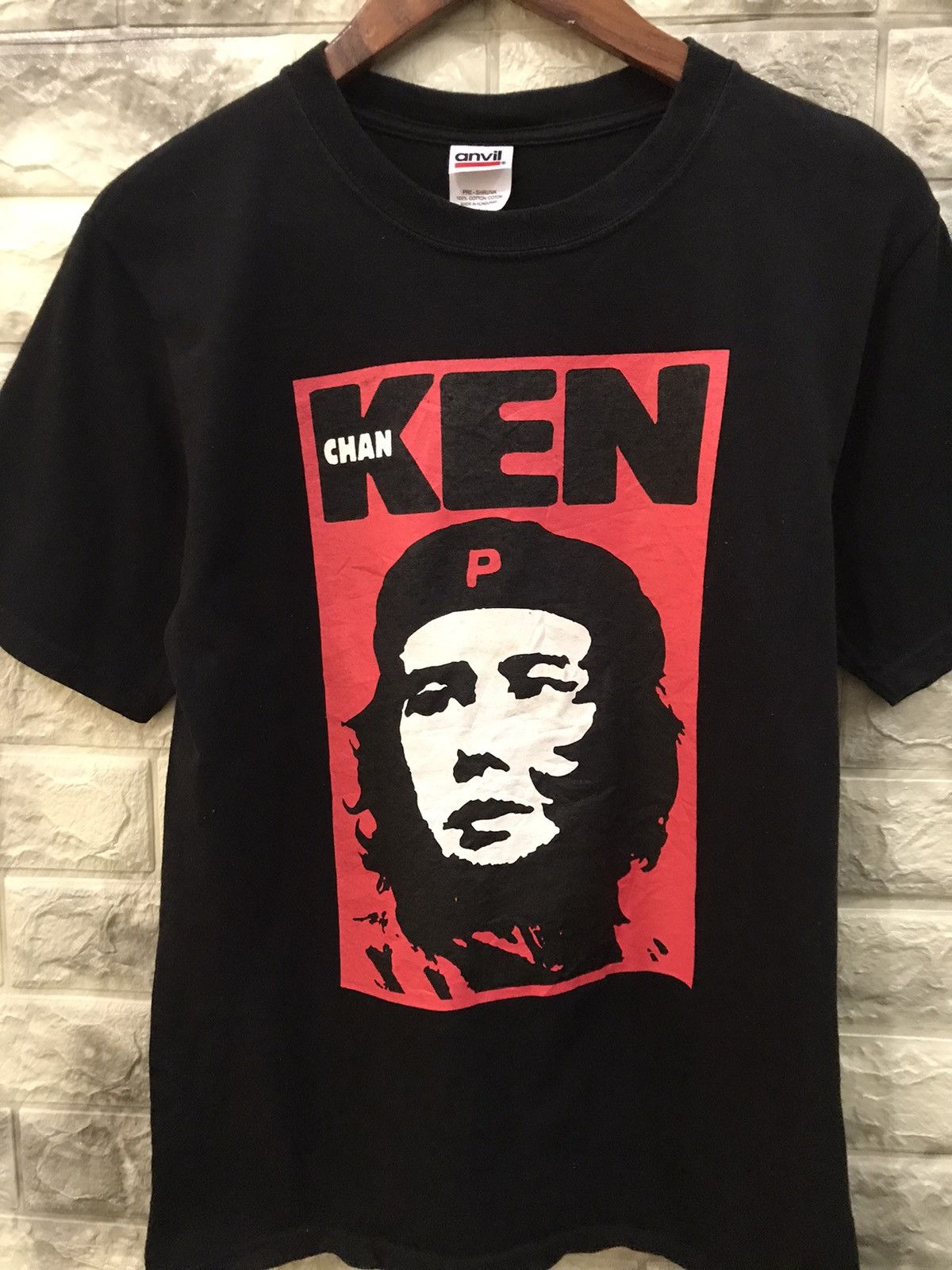 image of Movie x Vintage Chan Ken Actor + Pizza Of Death Tee in Black, Men's (Size Small)