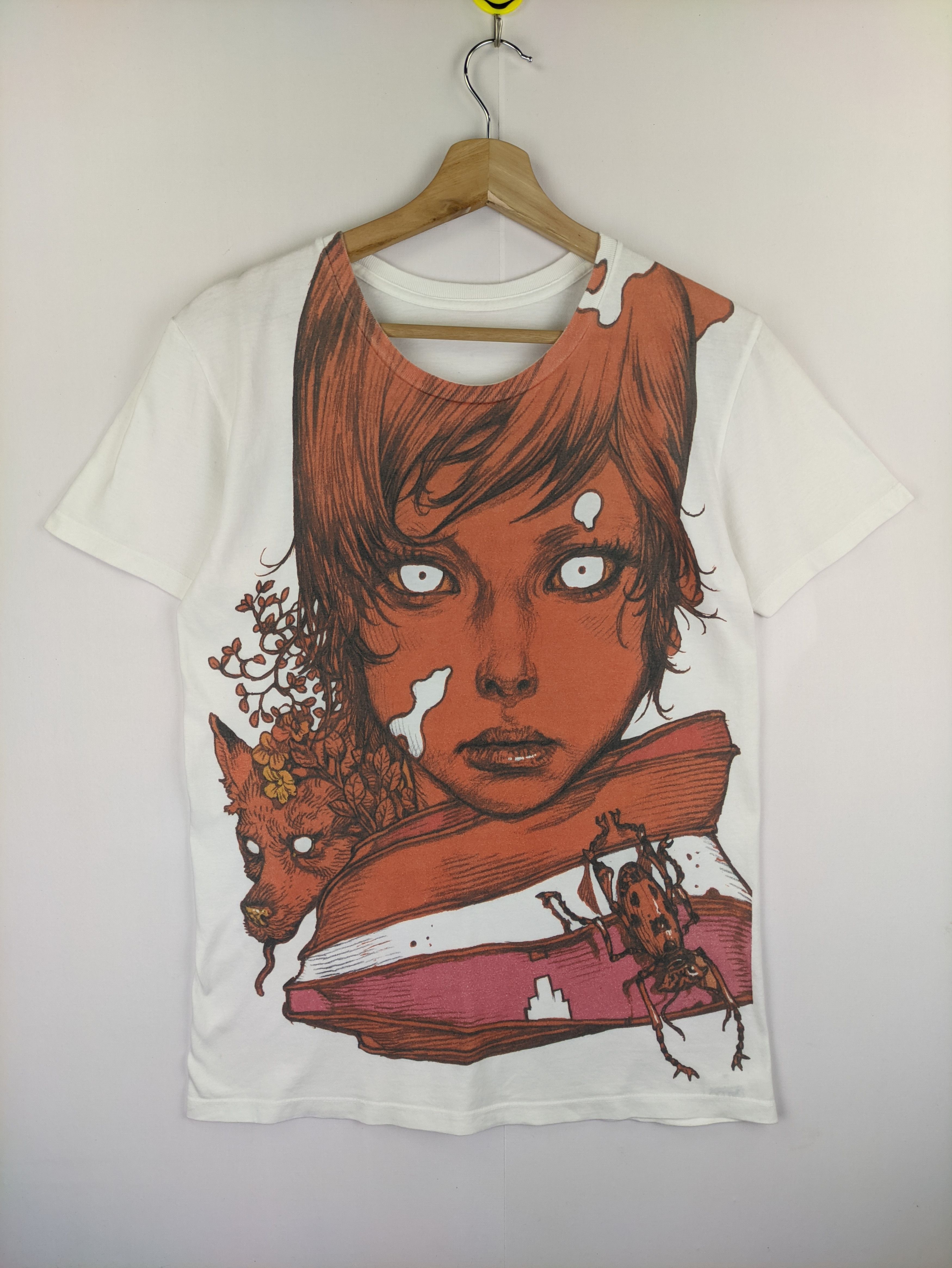 Japanese Brand Steals🔥T Shirt Art Abstract Face Printed Tee(Combo Tee PM) Size S / US 4 / IT 40 - 1 Thumbnail