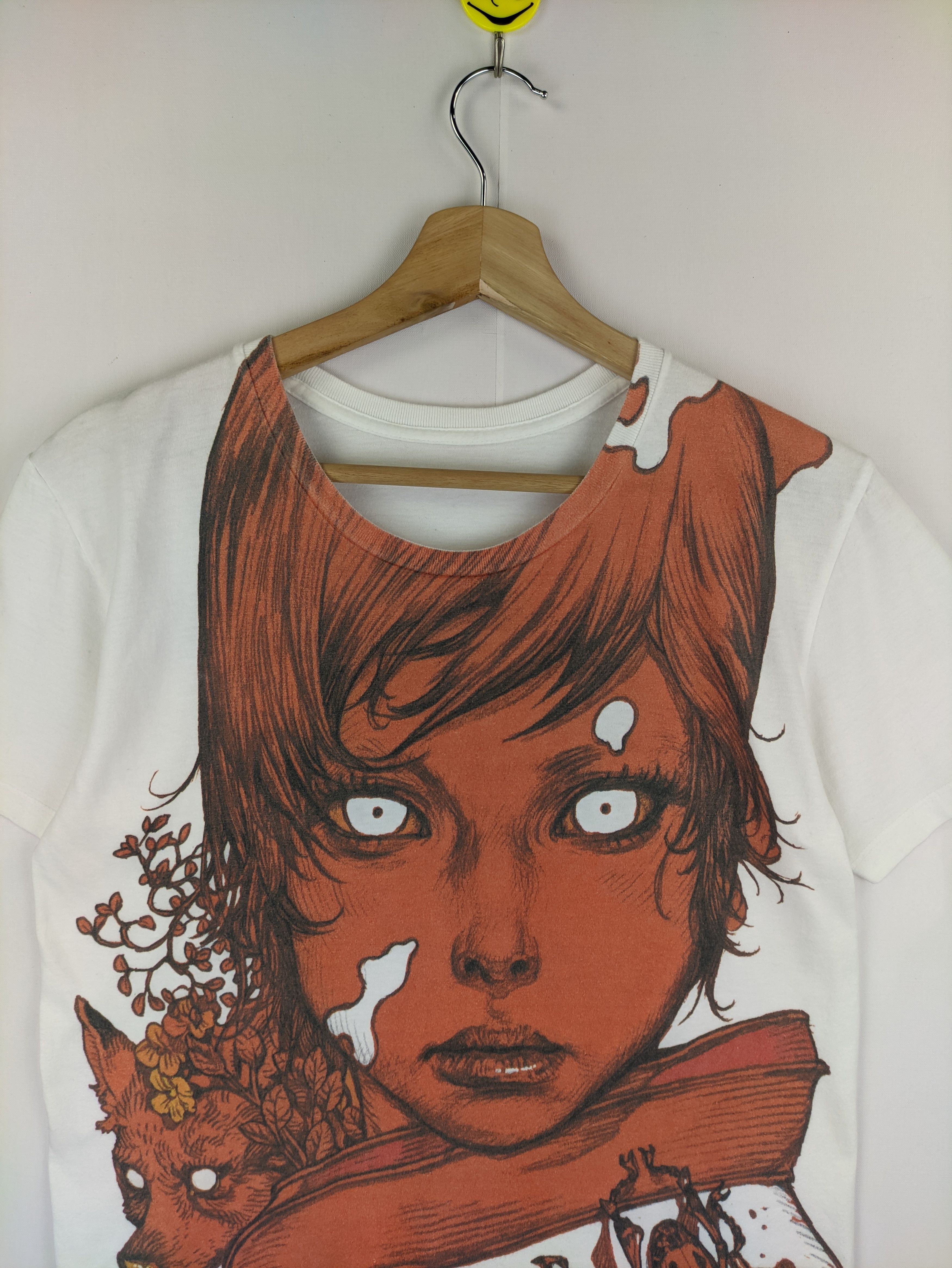 Japanese Brand Steals🔥T Shirt Art Abstract Face Printed Tee(Combo Tee PM) Size S / US 4 / IT 40 - 4 Thumbnail