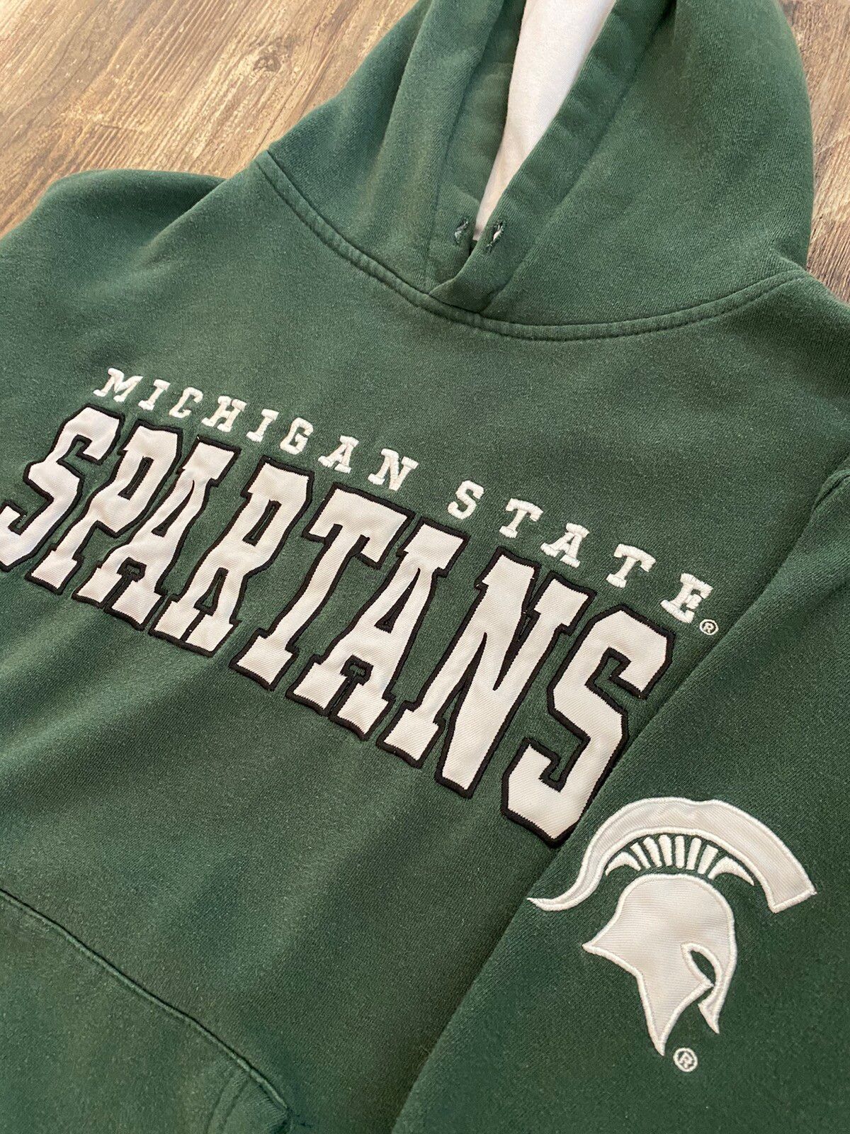 Vintage Y2K 2000s Faded Michigan State Spartans Spellout Hoodie Size US S / EU 44-46 / 1 - 4 Thumbnail