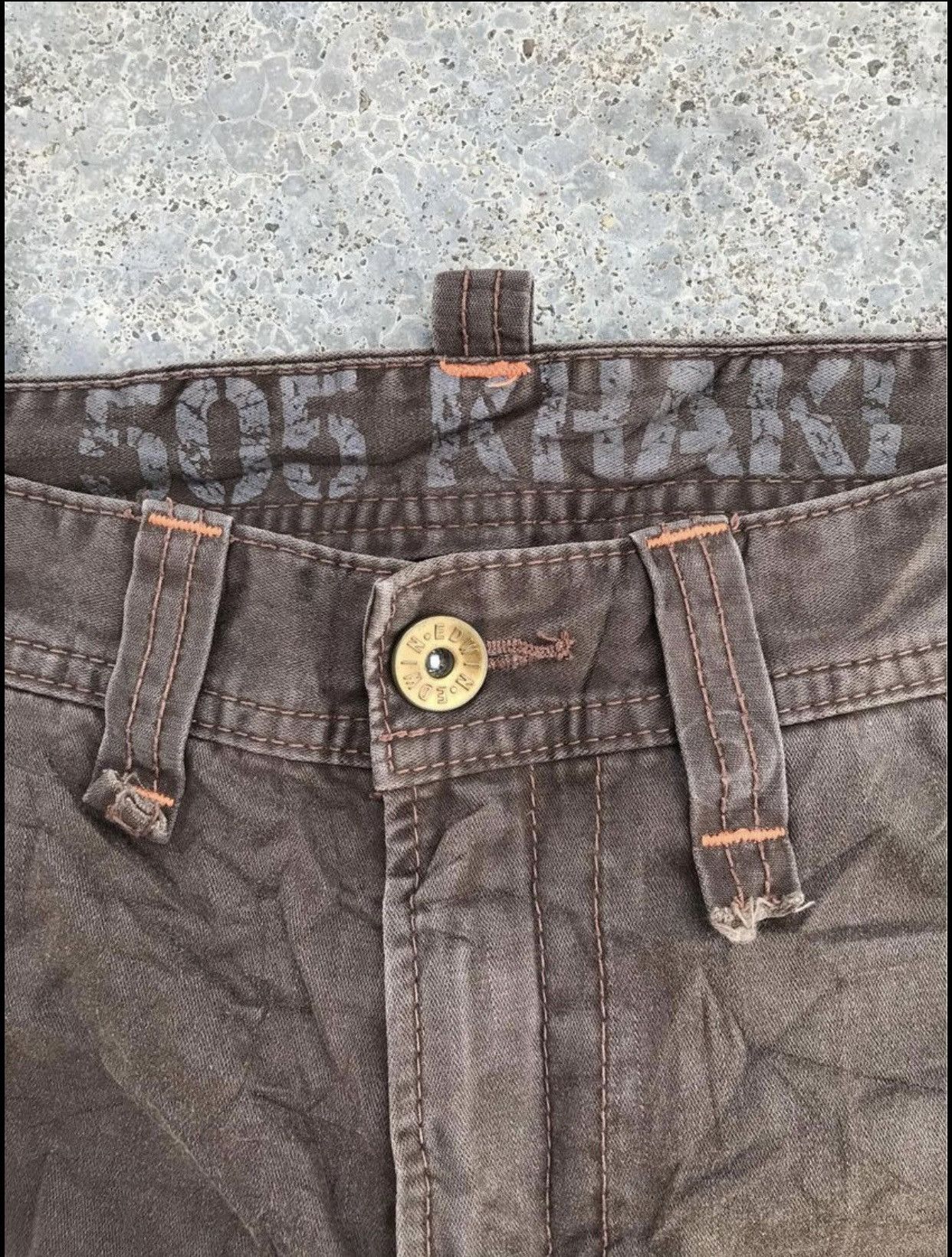 Edwin Edwin 505 Khaki Bondage Cargo Punk Travis Scott Style Size US 30 / EU 46 - 6 Thumbnail