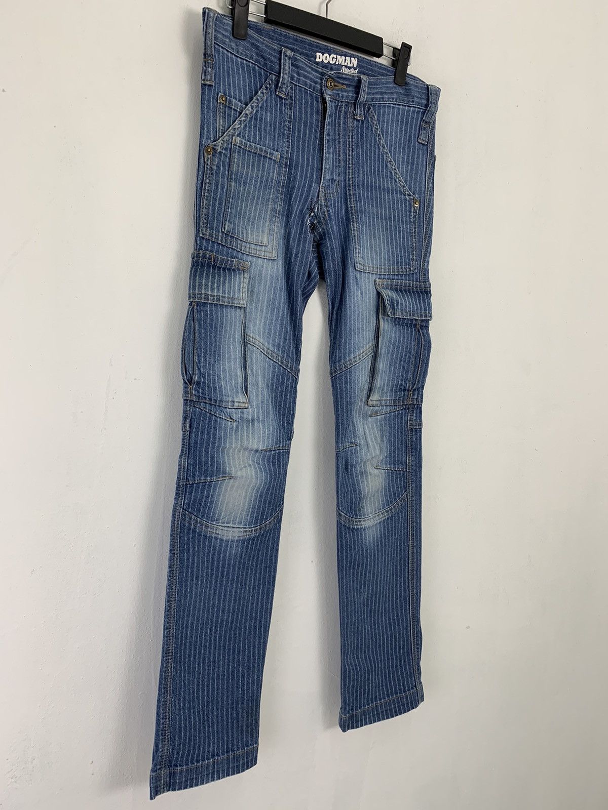 If Six Was Nine Cargo Pants Dogman Over The Stripes Multipocket Double Knee Size US 29 - 12 Thumbnail
