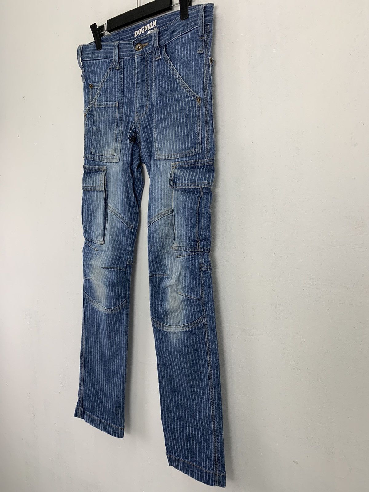 If Six Was Nine Cargo Pants Dogman Over The Stripes Multipocket Double Knee Size US 29 - 11 Thumbnail