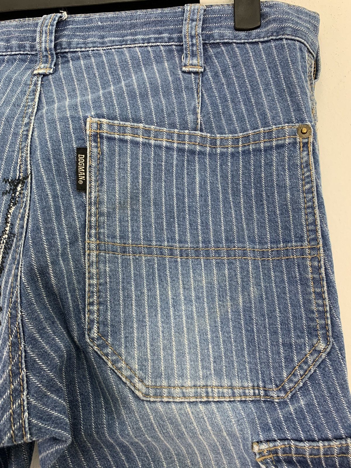 If Six Was Nine Cargo Pants Dogman Over The Stripes Multipocket Double Knee Size US 29 - 18 Thumbnail