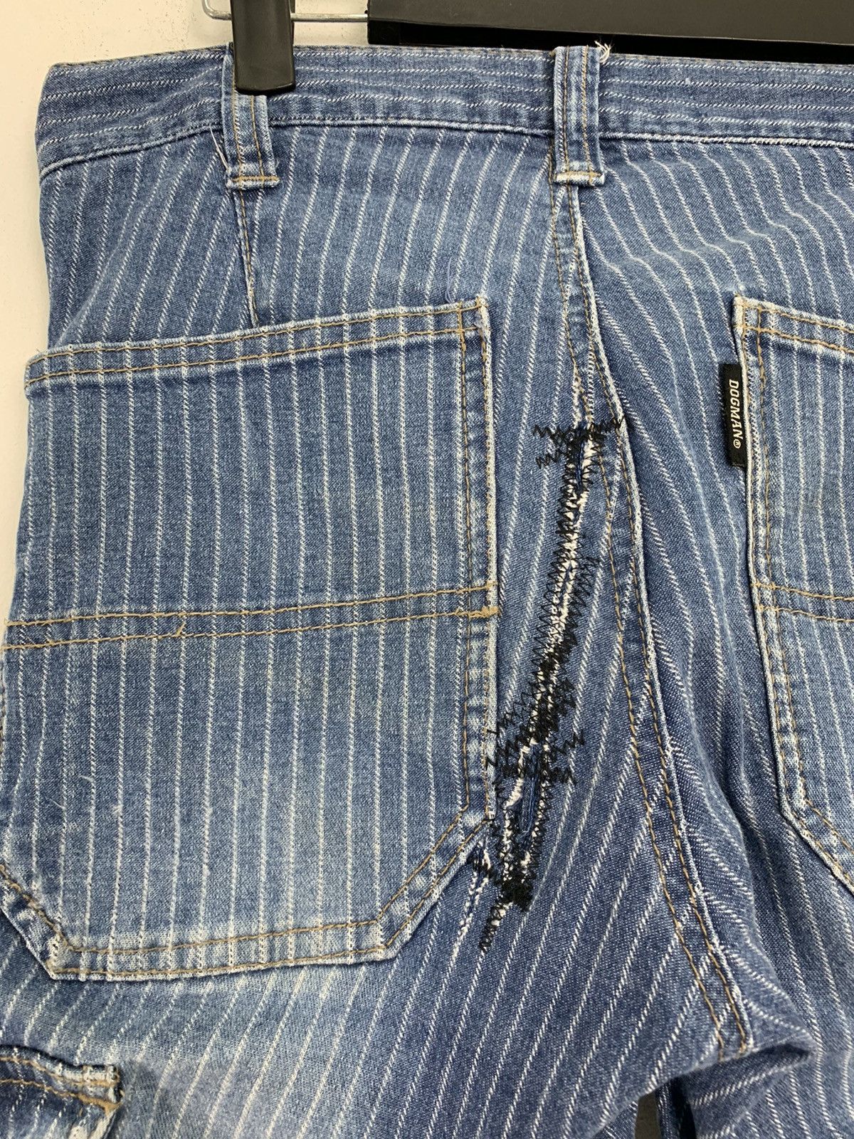If Six Was Nine Cargo Pants Dogman Over The Stripes Multipocket Double Knee Size US 29 - 17 Thumbnail