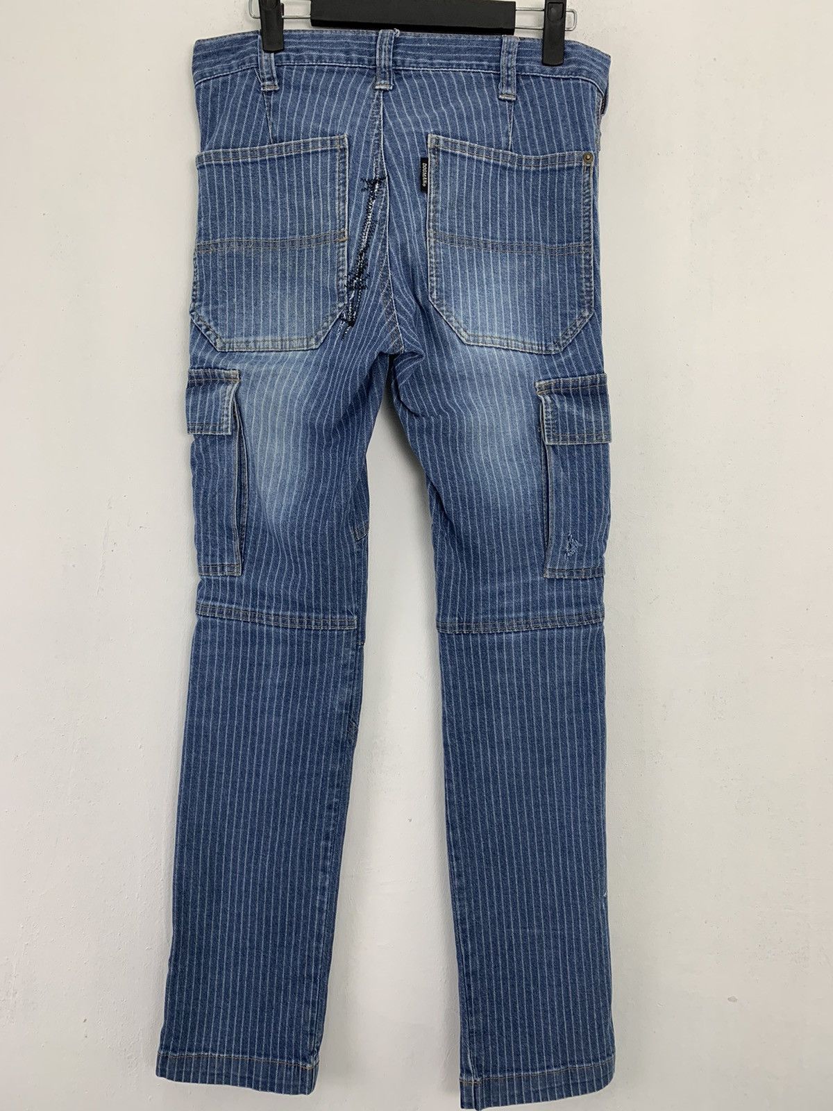 If Six Was Nine Cargo Pants Dogman Over The Stripes Multipocket Double Knee Size US 29 - 13 Thumbnail