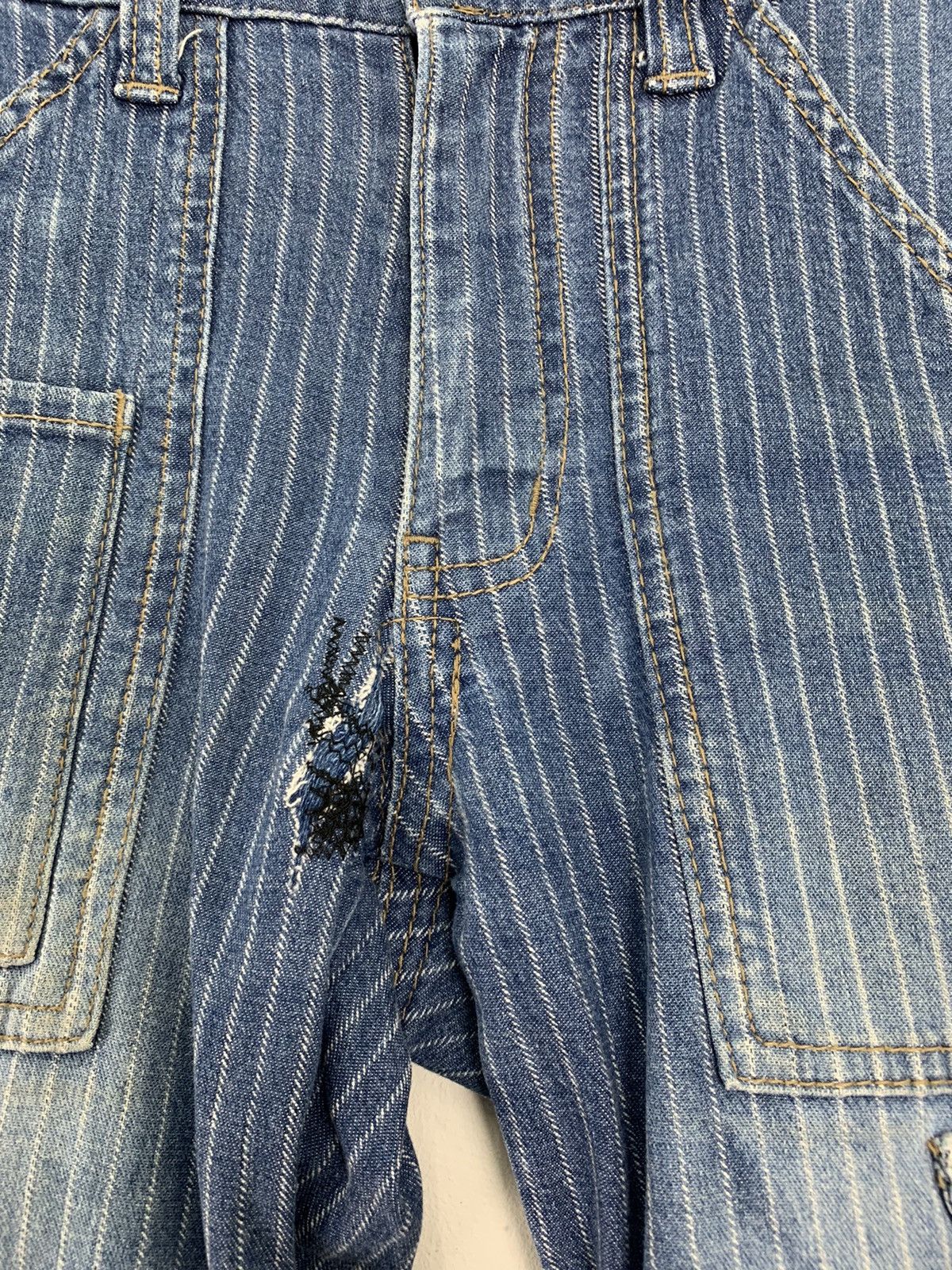 If Six Was Nine Cargo Pants Dogman Over The Stripes Multipocket Double Knee Size US 29 - 6 Thumbnail