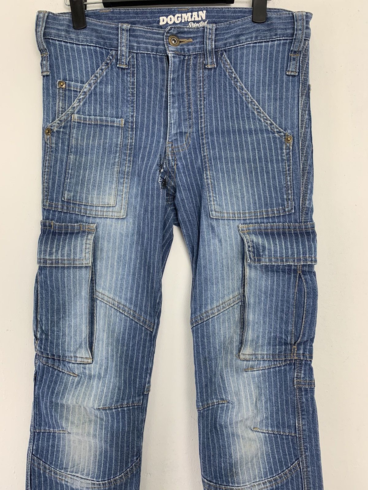 If Six Was Nine Cargo Pants Dogman Over The Stripes Multipocket Double Knee Size US 29 - 2 Thumbnail