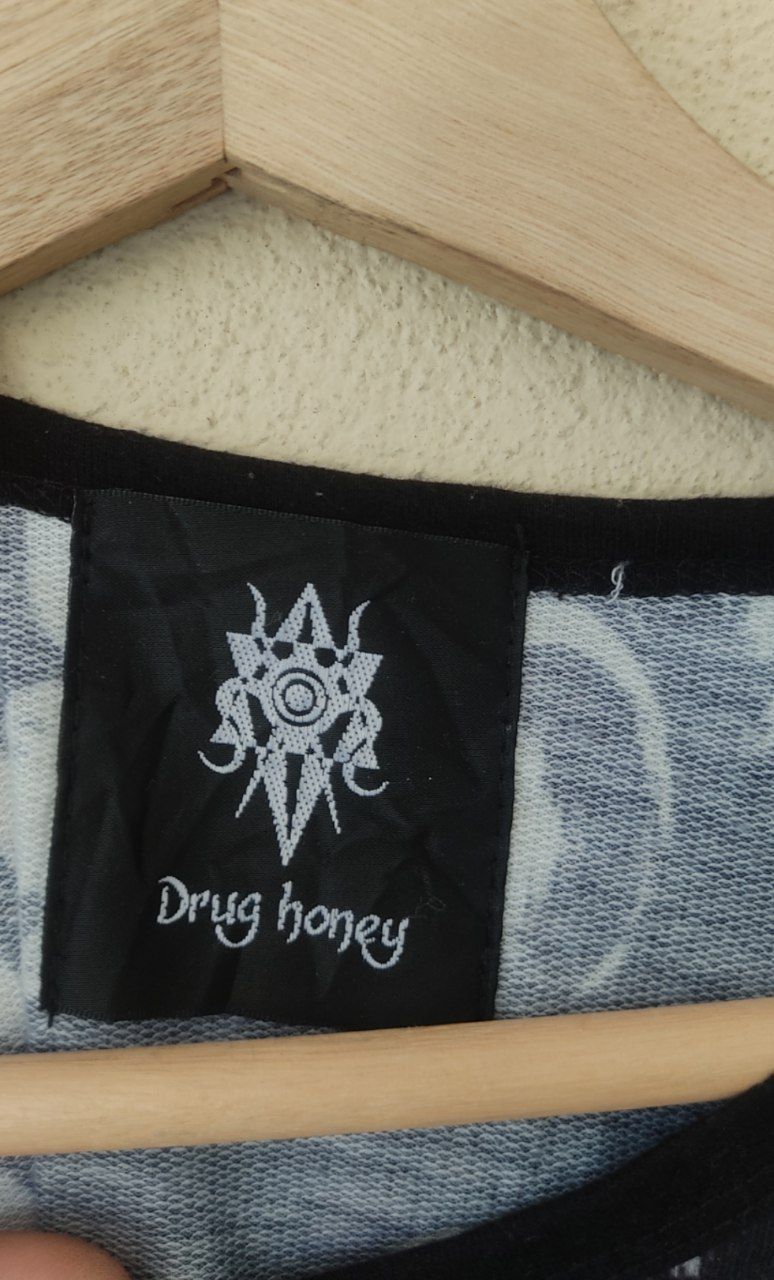 Japanese Brand Drug Honey Skeleton Bear Black Shirt Size US XL / EU 56 / 4 - 5 Thumbnail