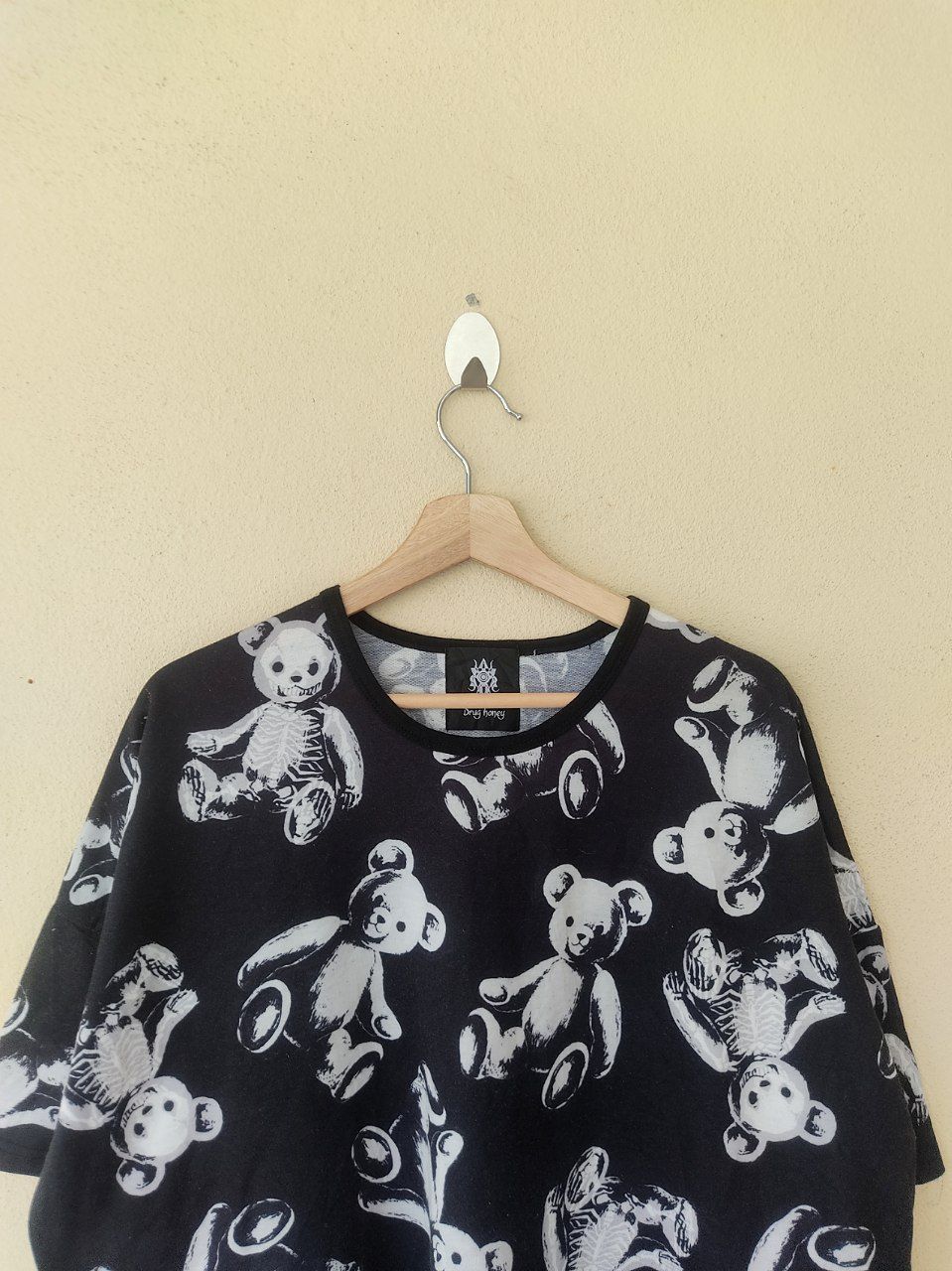 Japanese Brand Drug Honey Skeleton Bear Black Shirt Size US XL / EU 56 / 4 - 3 Thumbnail