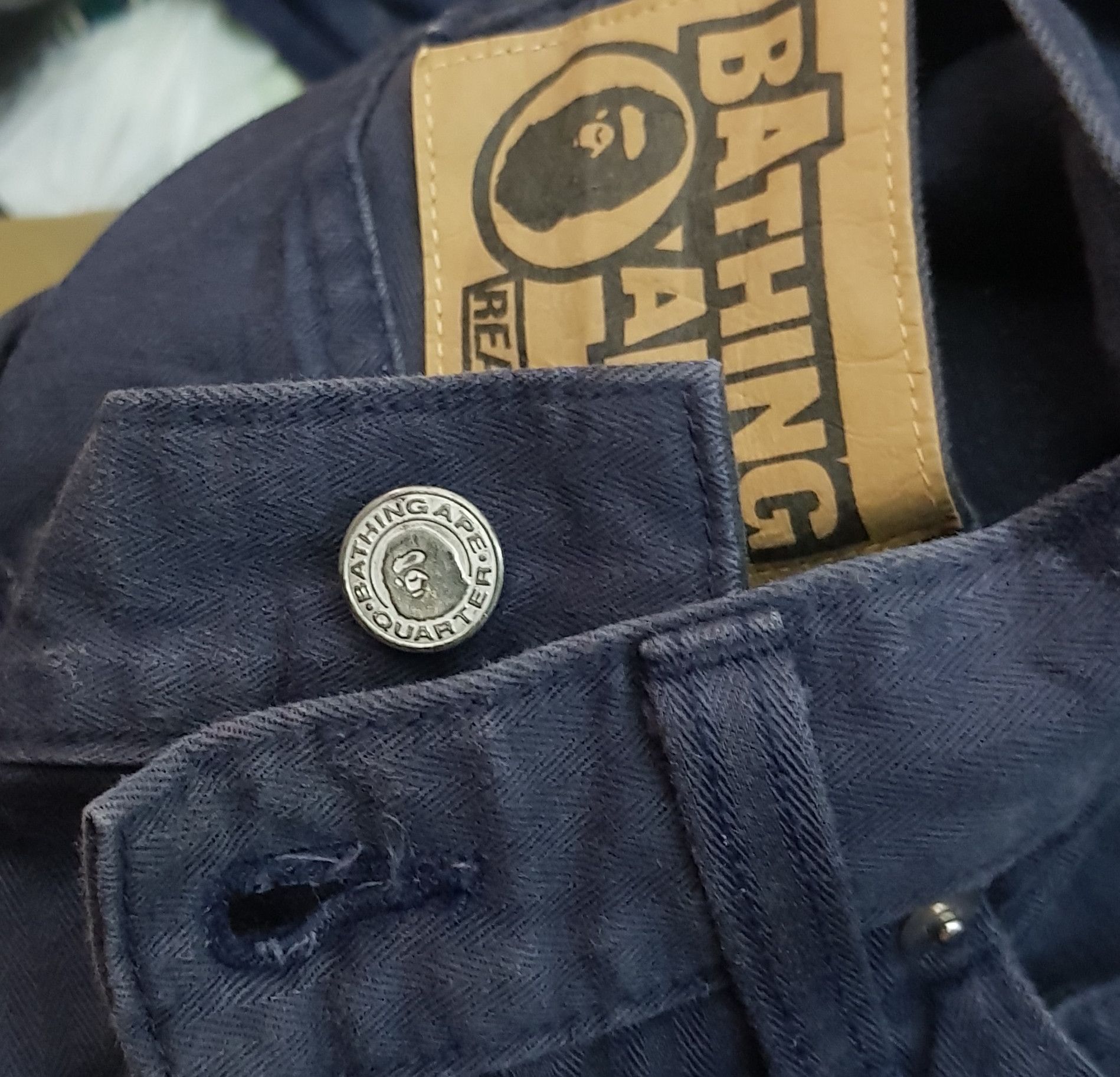 Bape Bathing Ape Denim Pants Size US 31 - 7 Thumbnail