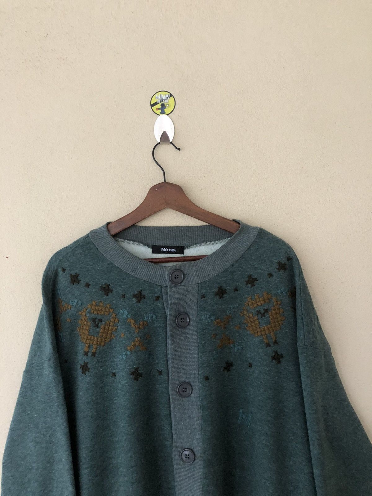 Issey Miyake × Japanese Brand Ne-Net by Issey Miyake Button Down Sweatshirt Size US M / EU 48-50 / 2 - 5 Thumbnail