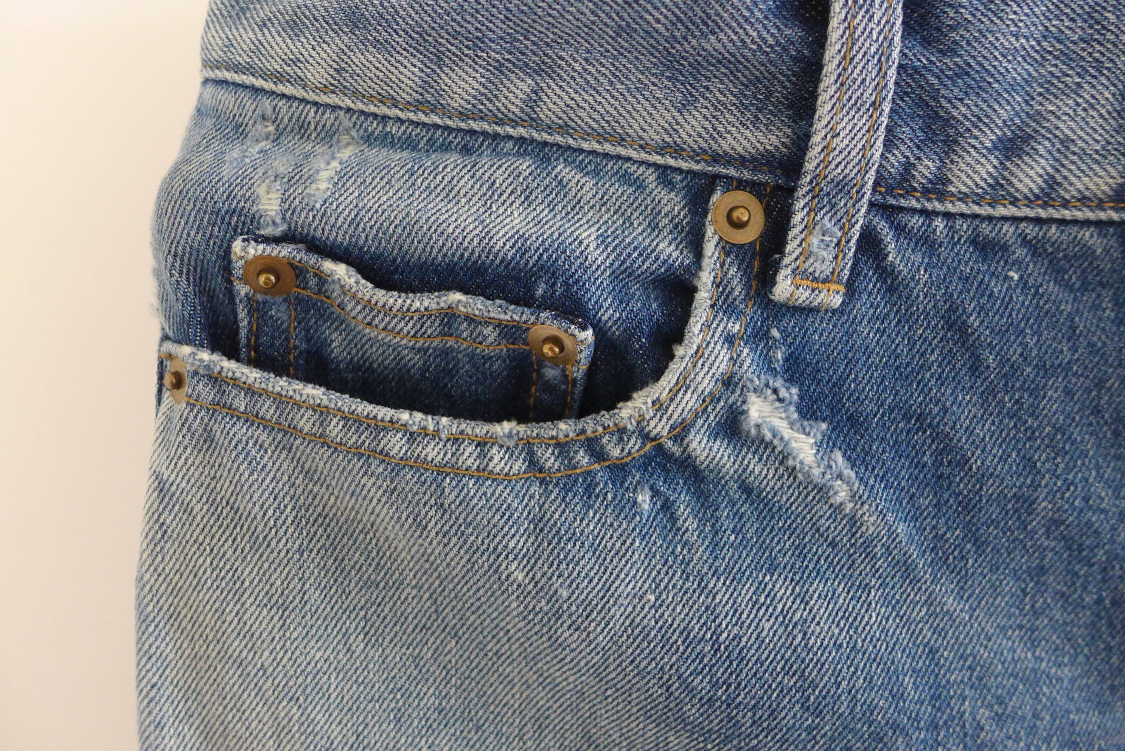 Saint Laurent D02 Washed Blue Denim Jeans