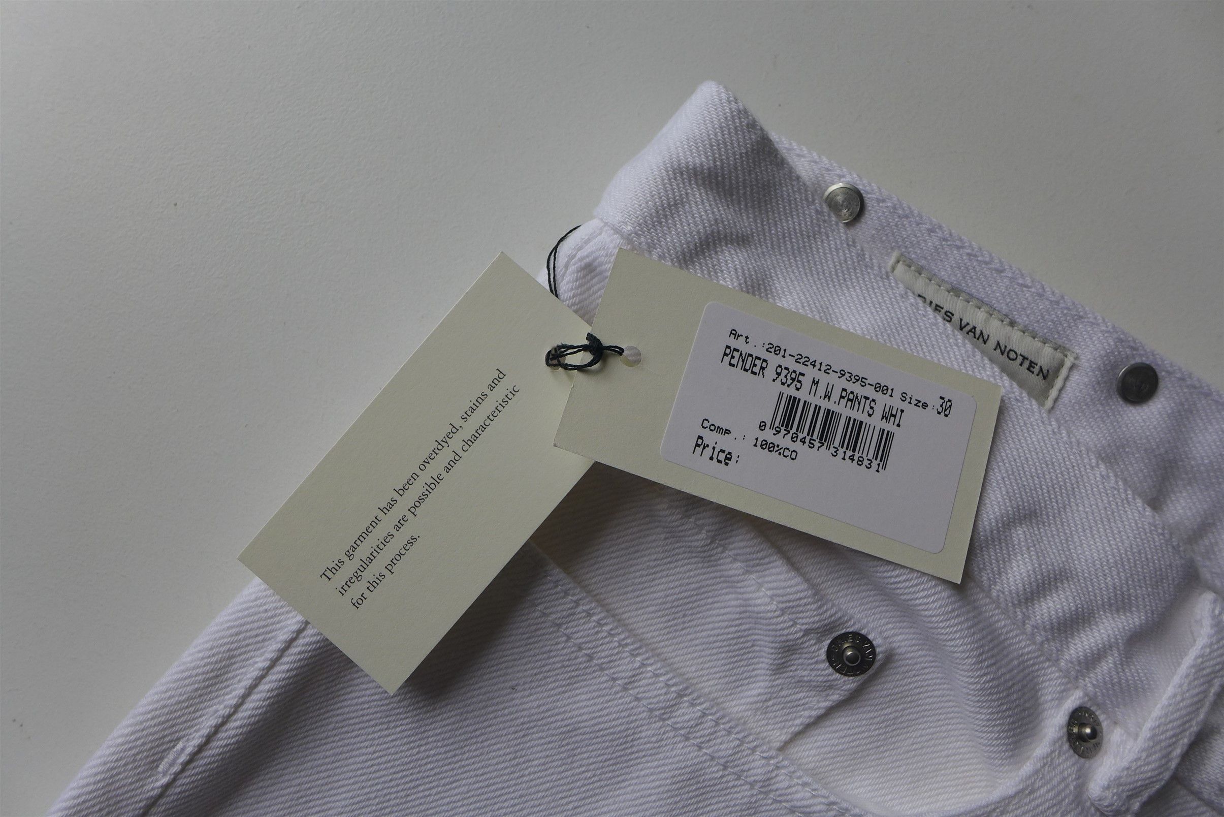 Dries Van Noten Dries Van Noten SS20 Pender White Denim Jeans Size US 30 / EU 46 - 22 Thumbnail