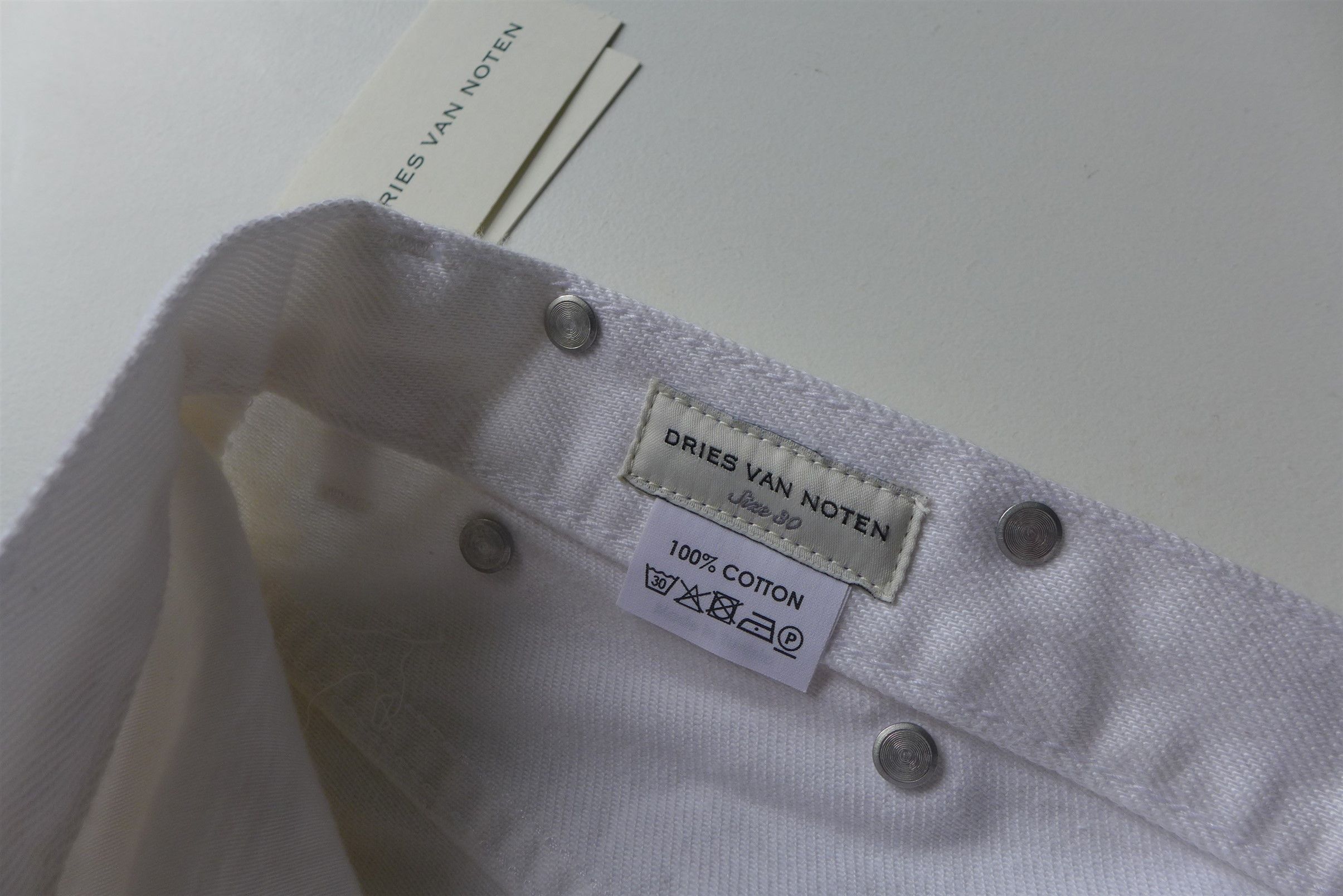 Dries Van Noten Dries Van Noten SS20 Pender White Denim Jeans Size US 30 / EU 46 - 23 Thumbnail