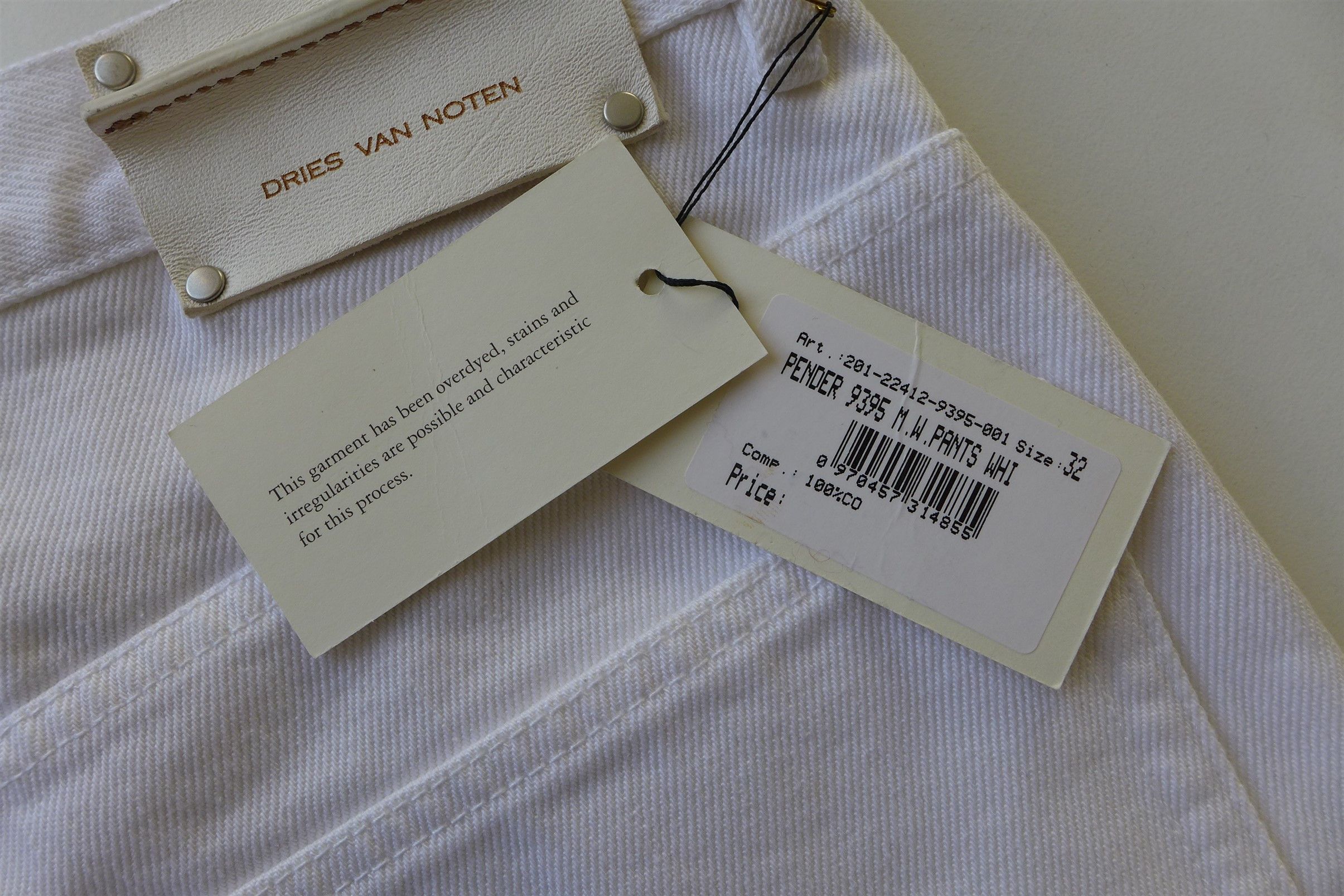Dries Van Noten SS20 Pender White Denim Jeans