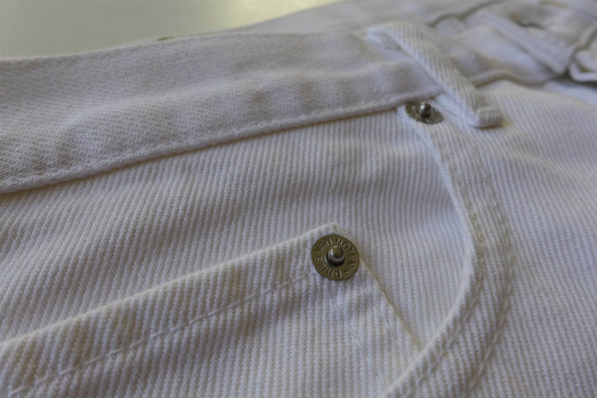 Dries Van Noten SS20 Pender White Denim Jeans