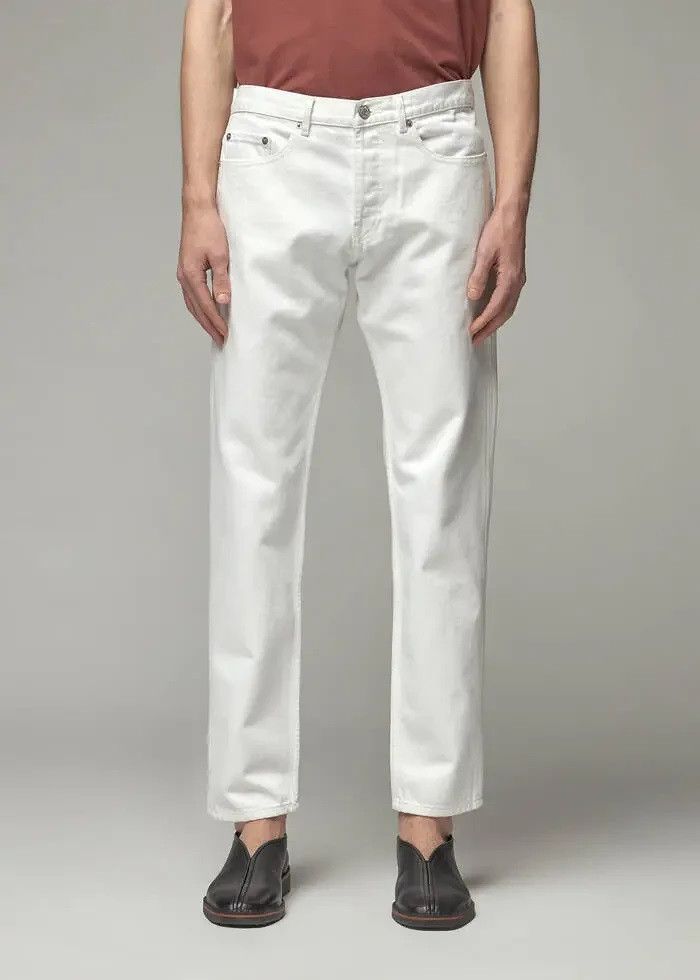 image of Dries Van Noten Ss20 Pender White Denim Jeans, Men's (Size 32)