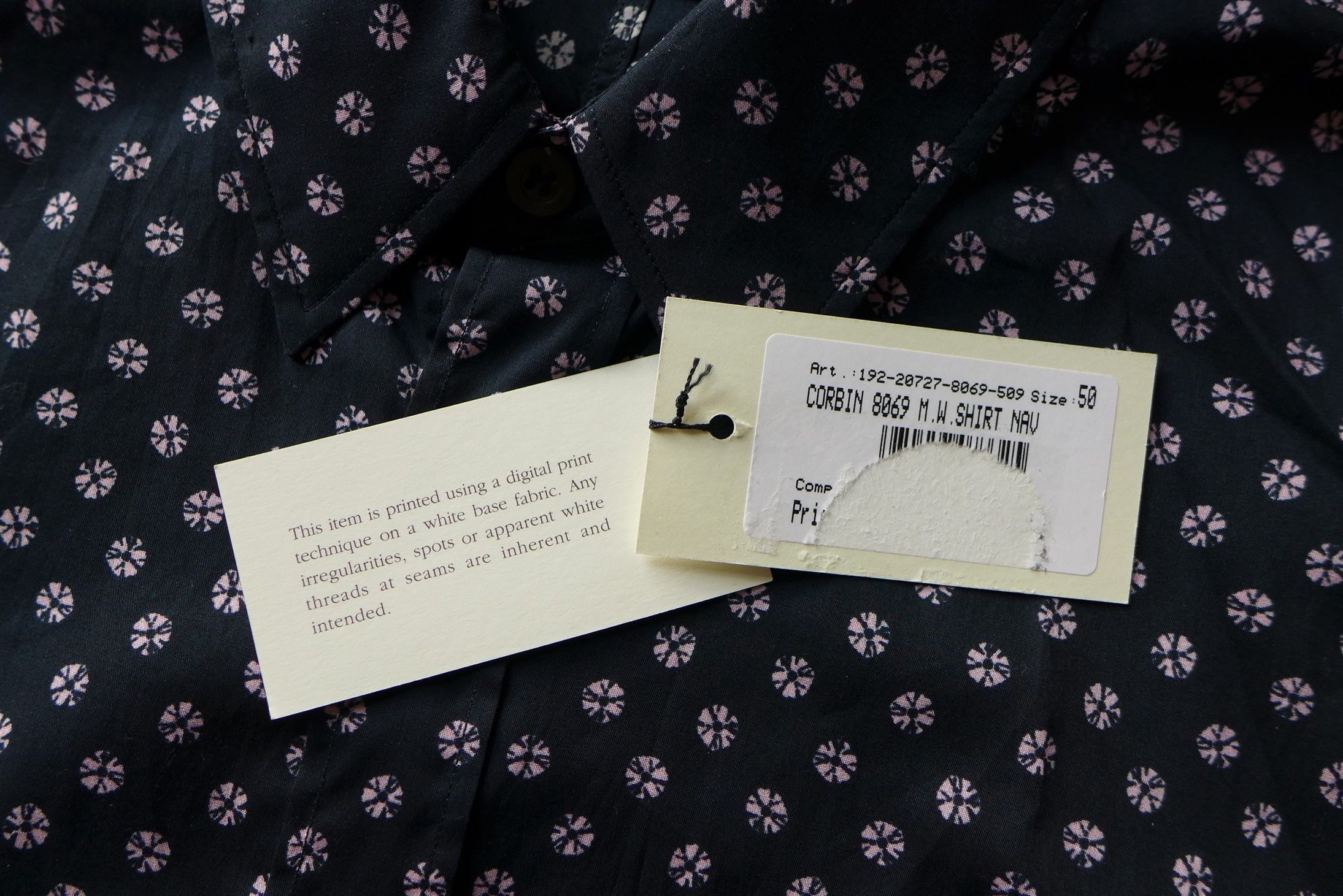 Dries Van Noten Dries Van Noten FW19 Corbin Shirt - Navy Sequin Print Size US M / EU 48-50 / 2 - 8 Thumbnail