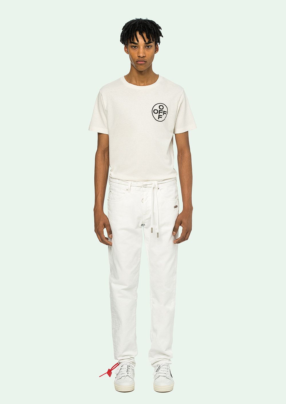 image of Off White Off-White White Back Dart Denim Jeans, Men's (Size 34)