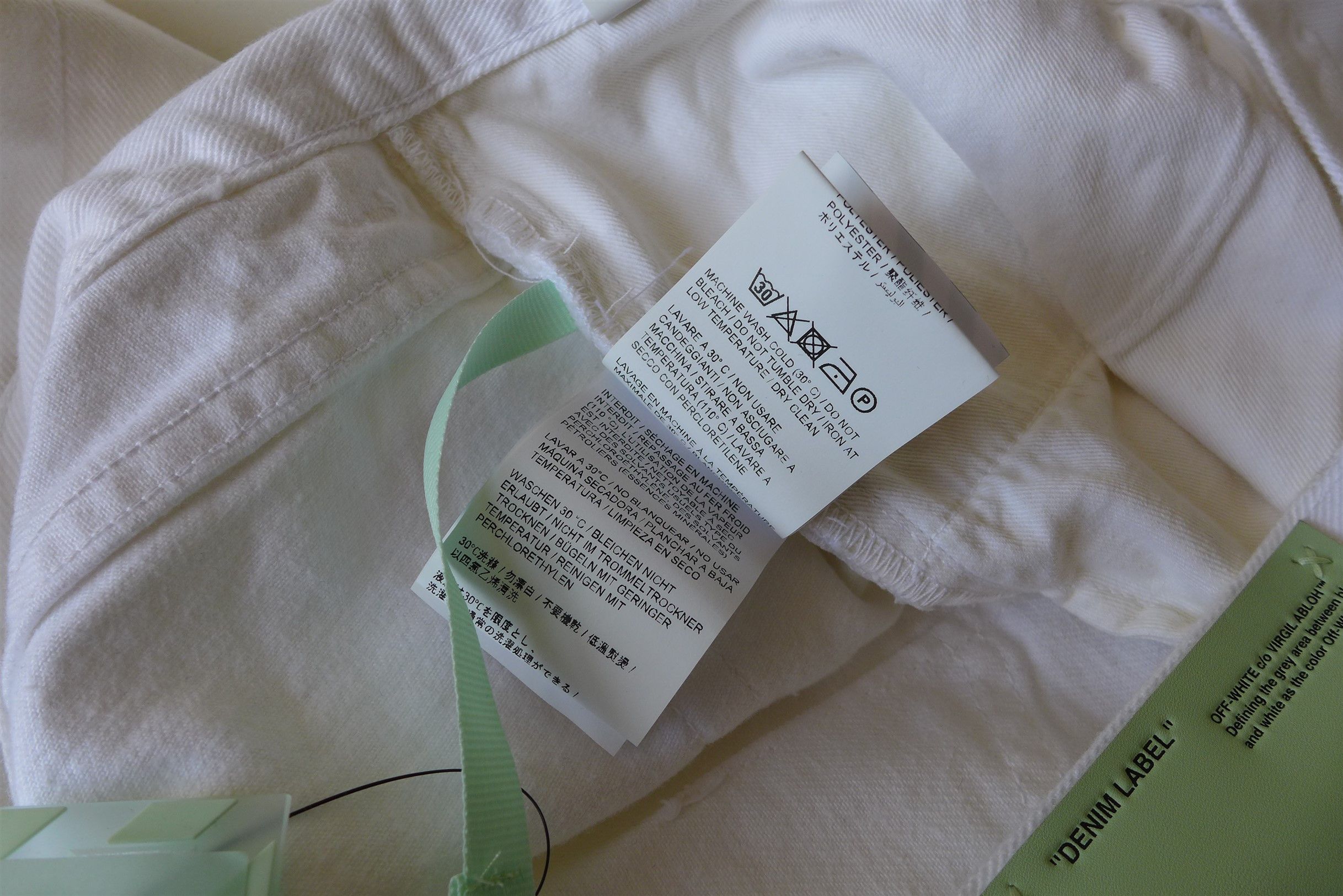 Off-White Off-White White Back Dart Denim Jeans Size US 34 / EU 50 - 20 Thumbnail