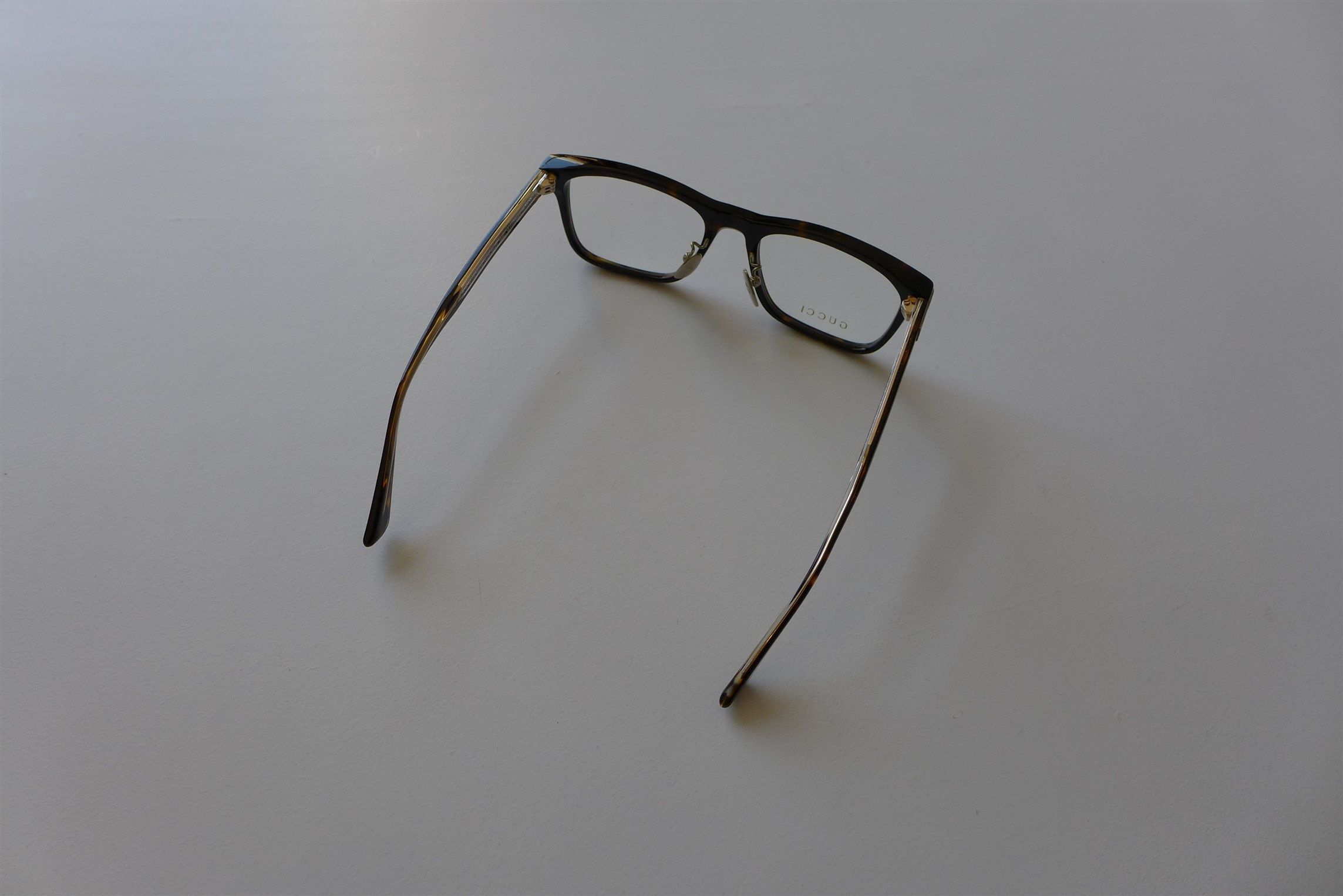 Pre-owned Gucci Japanese Collection Square Glasses - Dark Havana