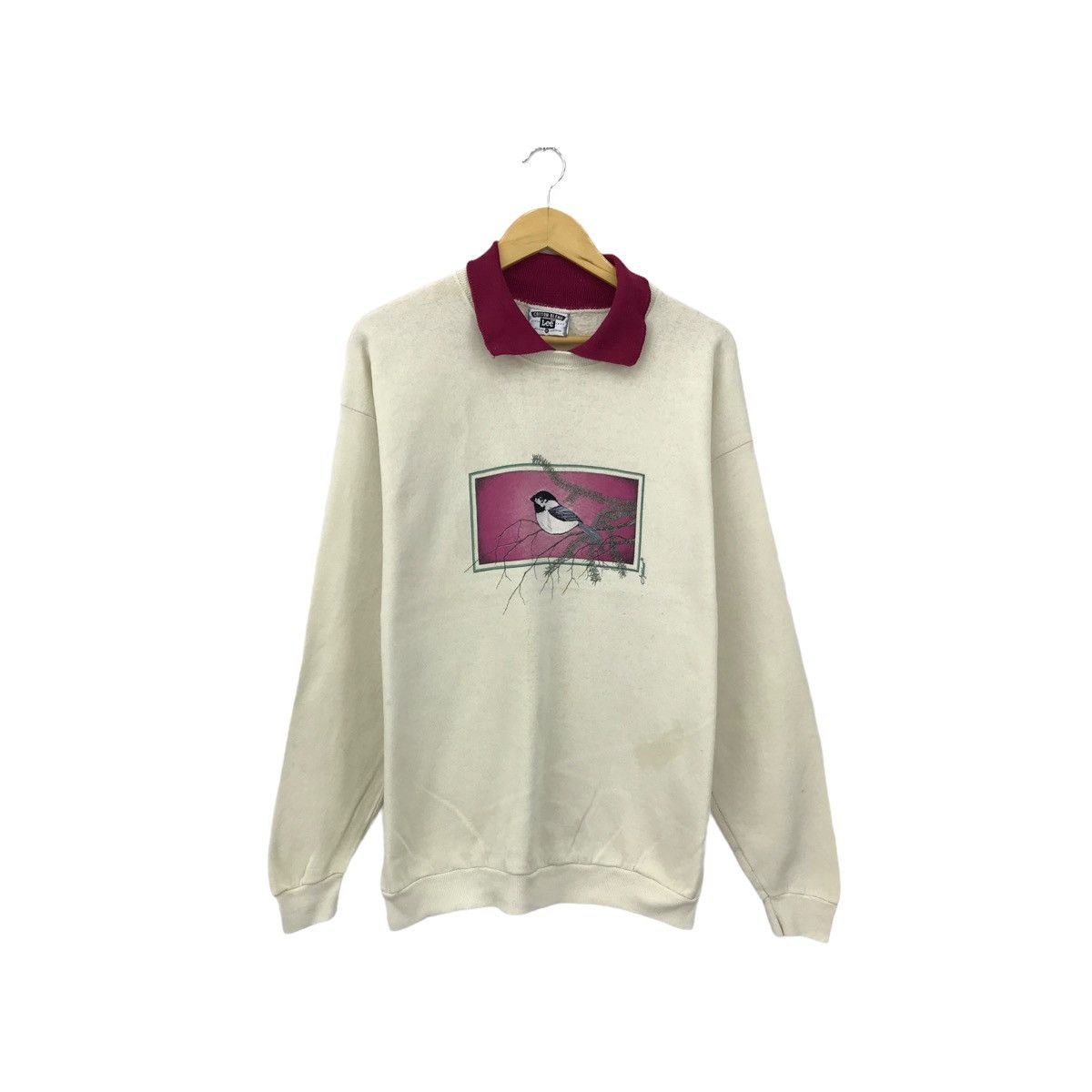 Lee × Vintage Vintage 90’s Lee Polos Big Logo Bird Sweatshirt Pullover Size US M / EU 48-50 / 2 - 1 Thumbnail