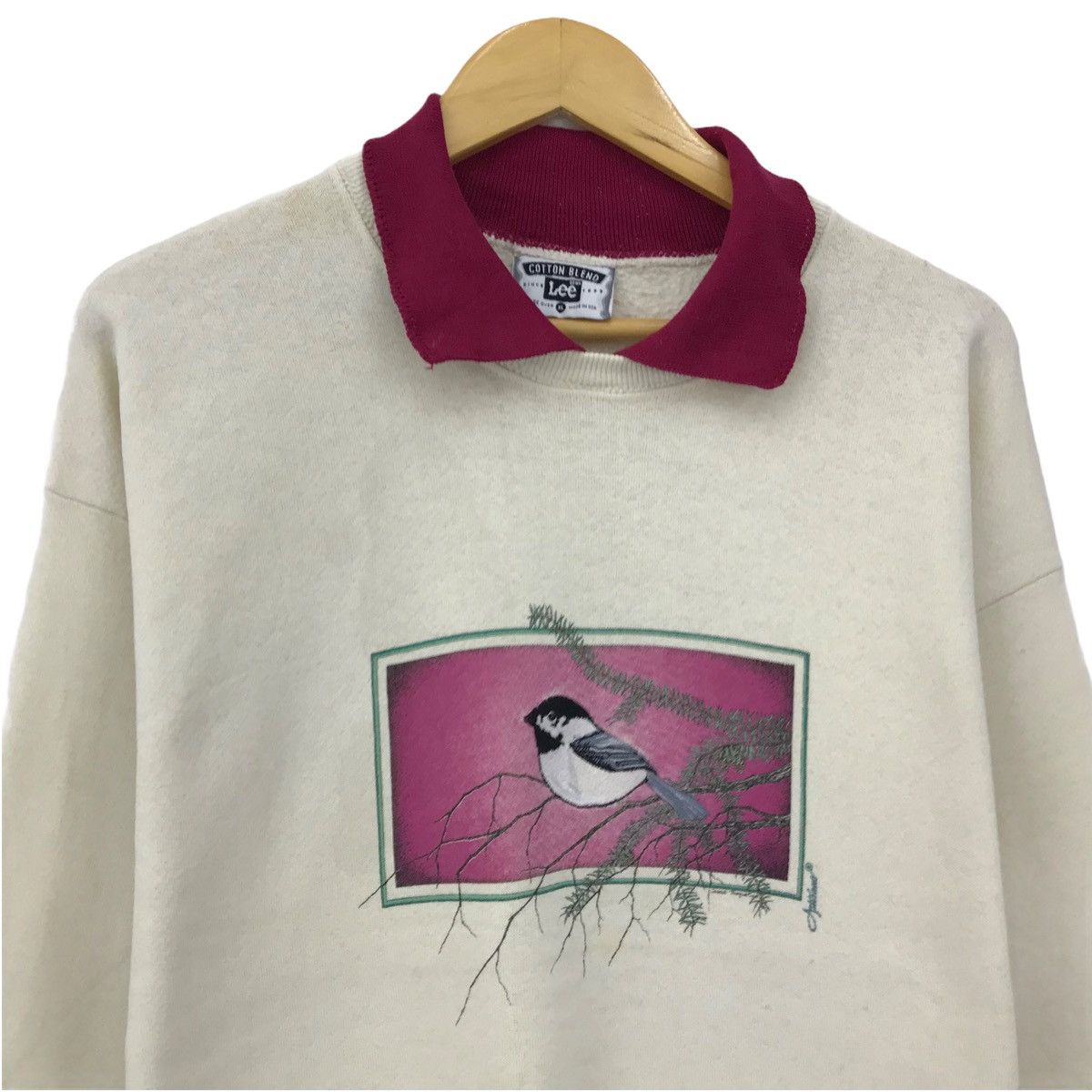 Lee × Vintage Vintage 90’s Lee Polos Big Logo Bird Sweatshirt Pullover Size US M / EU 48-50 / 2 - 2 Thumbnail