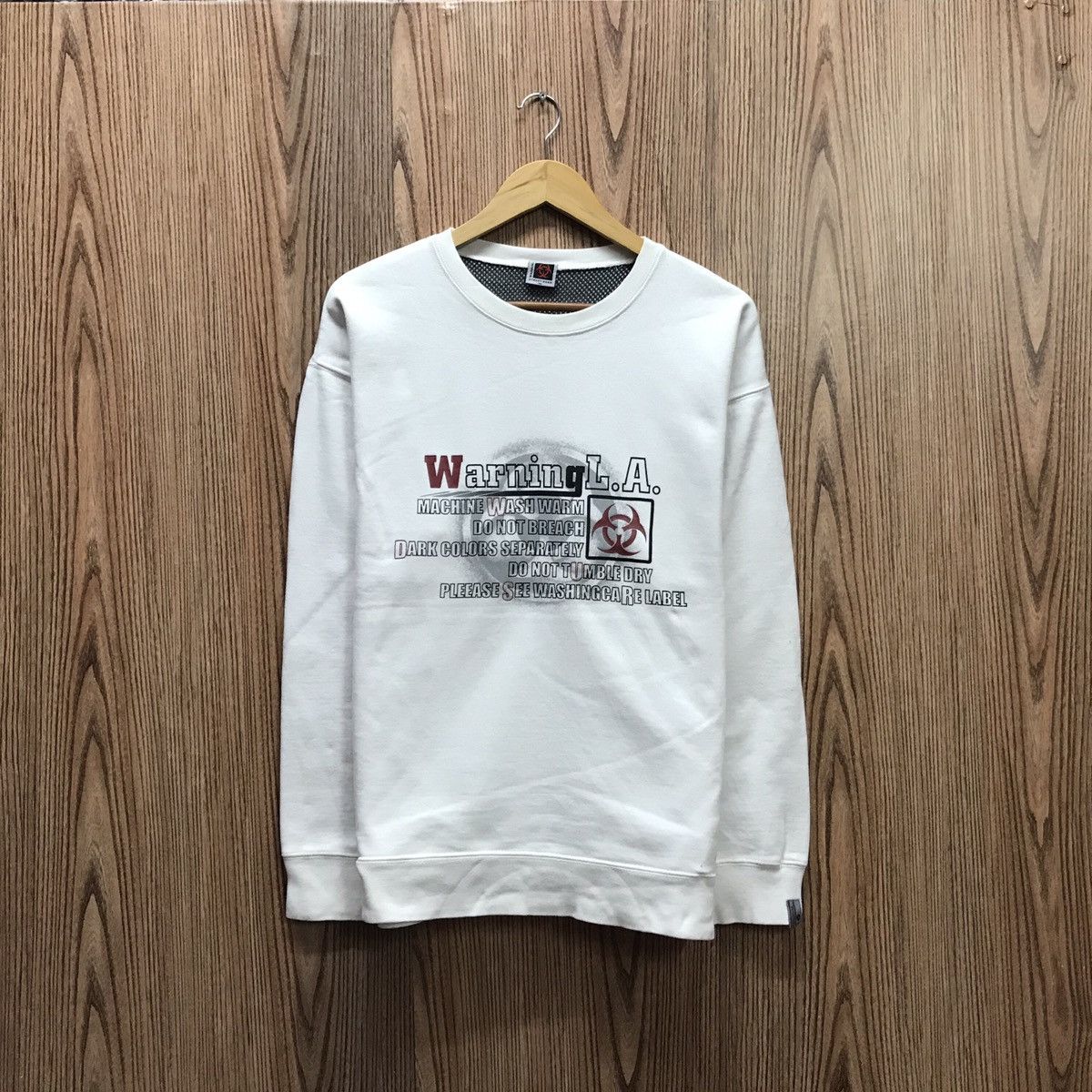 Japanese Brand × Vintage Vintage Biohazard Sweatshirt Big Logo Warning LA Size US M / EU 48-50 / 2 - 1 Thumbnail