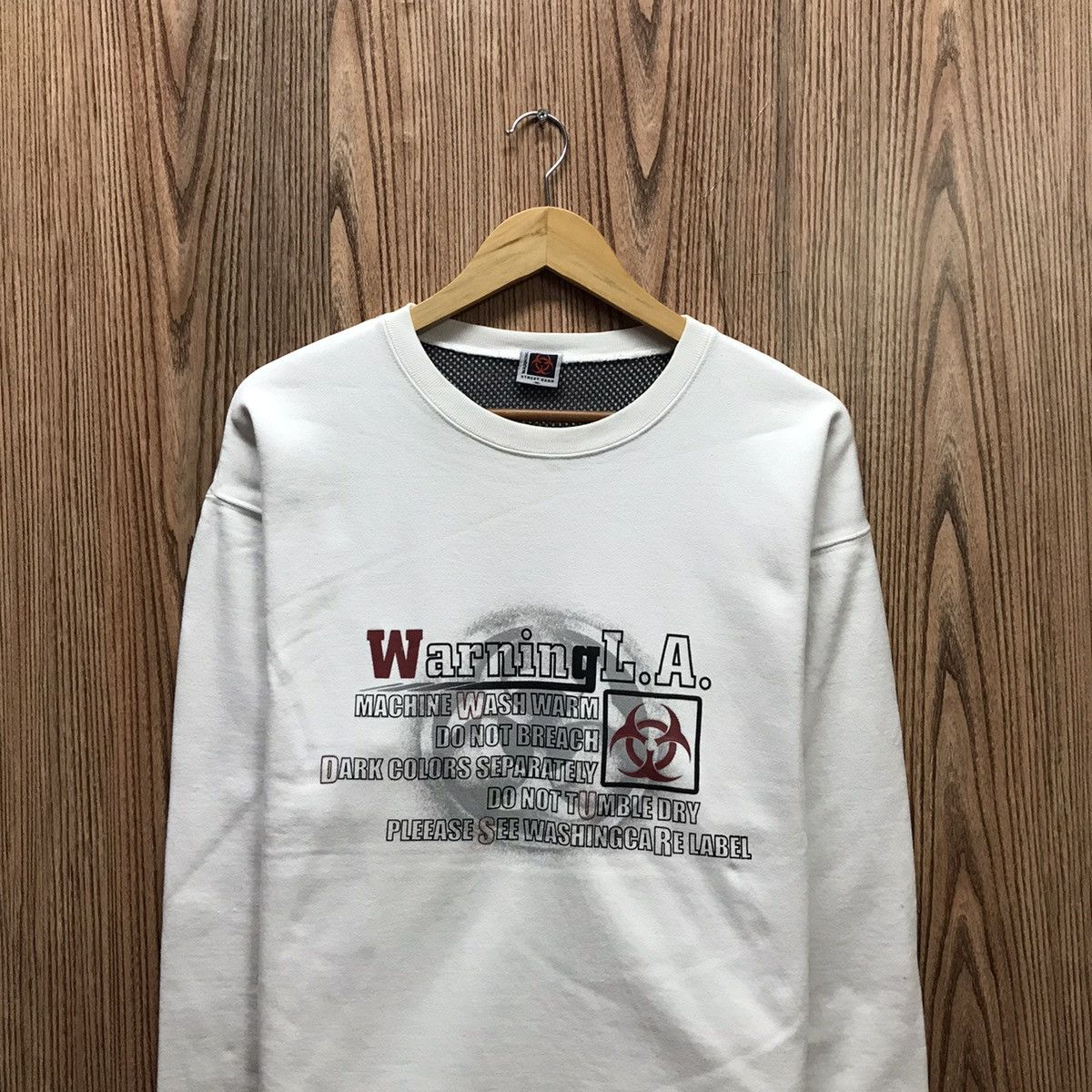 Japanese Brand × Vintage Vintage Biohazard Sweatshirt Big Logo Warning LA Size US M / EU 48-50 / 2 - 2 Thumbnail