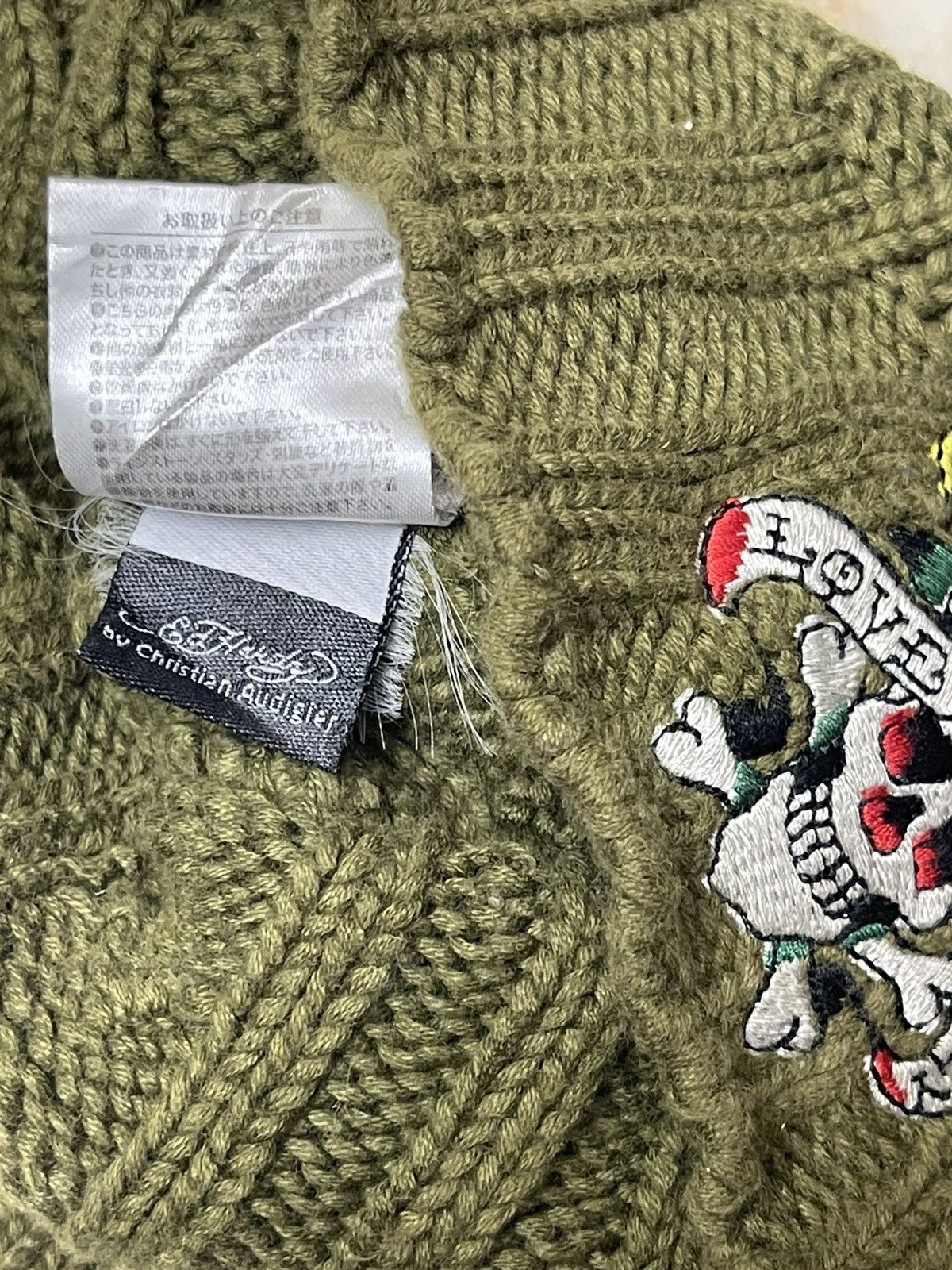 Christian Audigier Ed Hardy Christian Audigier Cable Knit Beanie Size ONE SIZE - 7 Thumbnail