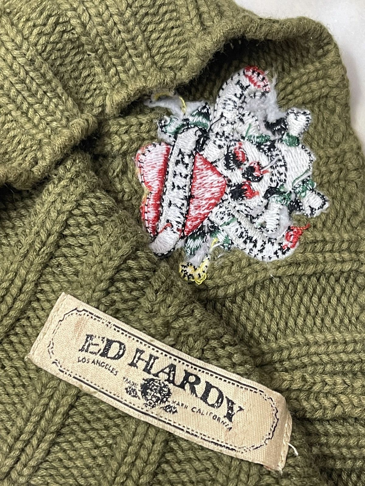 Christian Audigier Ed Hardy Christian Audigier Cable Knit Beanie Size ONE SIZE - 5 Thumbnail