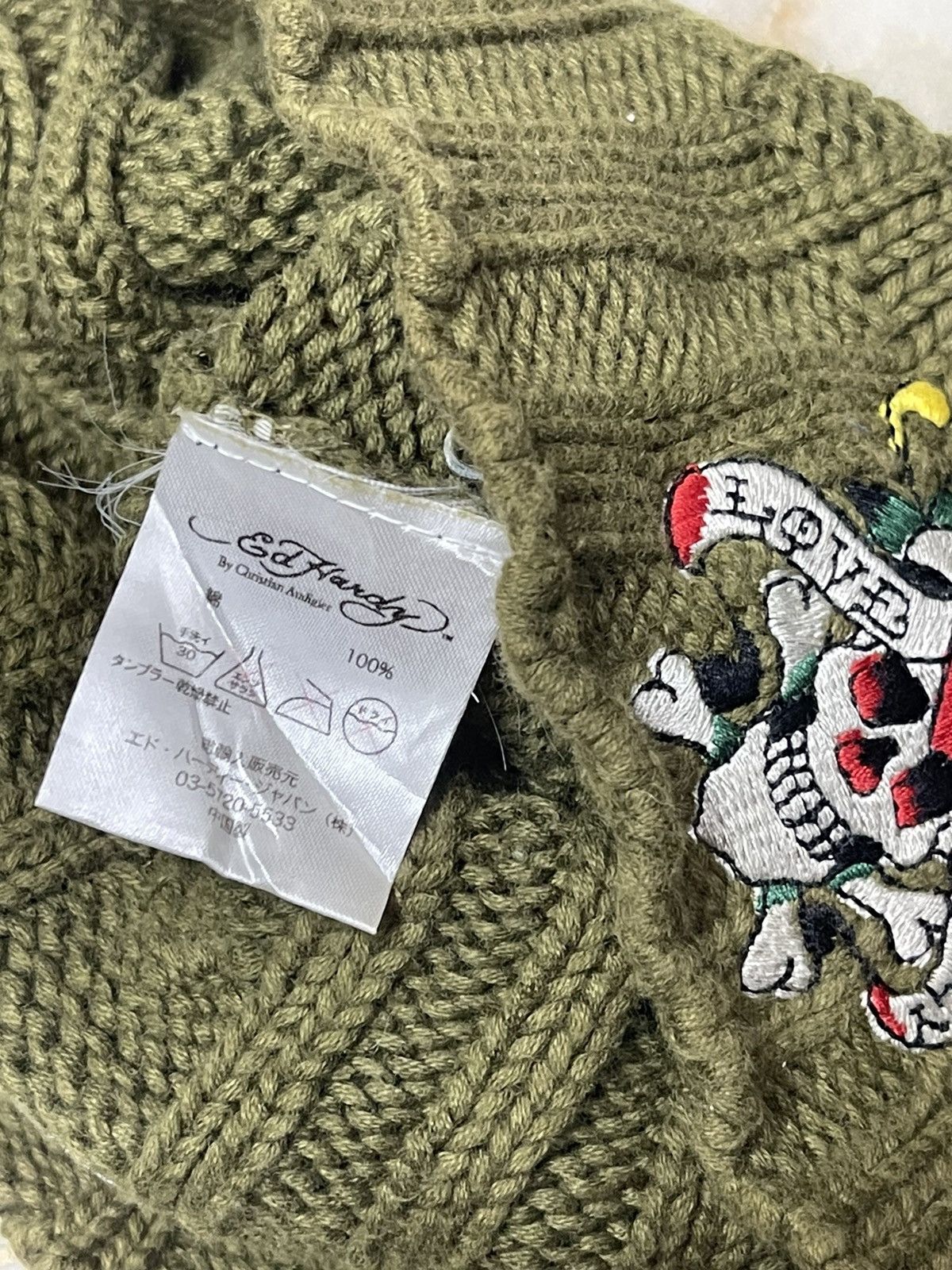 Christian Audigier Ed Hardy Christian Audigier Cable Knit Beanie Size ONE SIZE - 6 Thumbnail