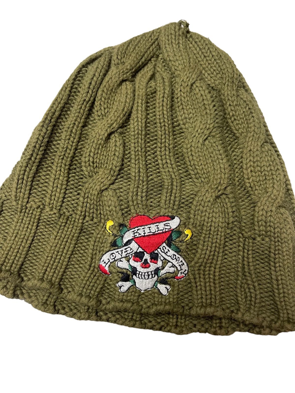 Christian Audigier Ed Hardy Christian Audigier Cable Knit Beanie Size ONE SIZE - 3 Thumbnail